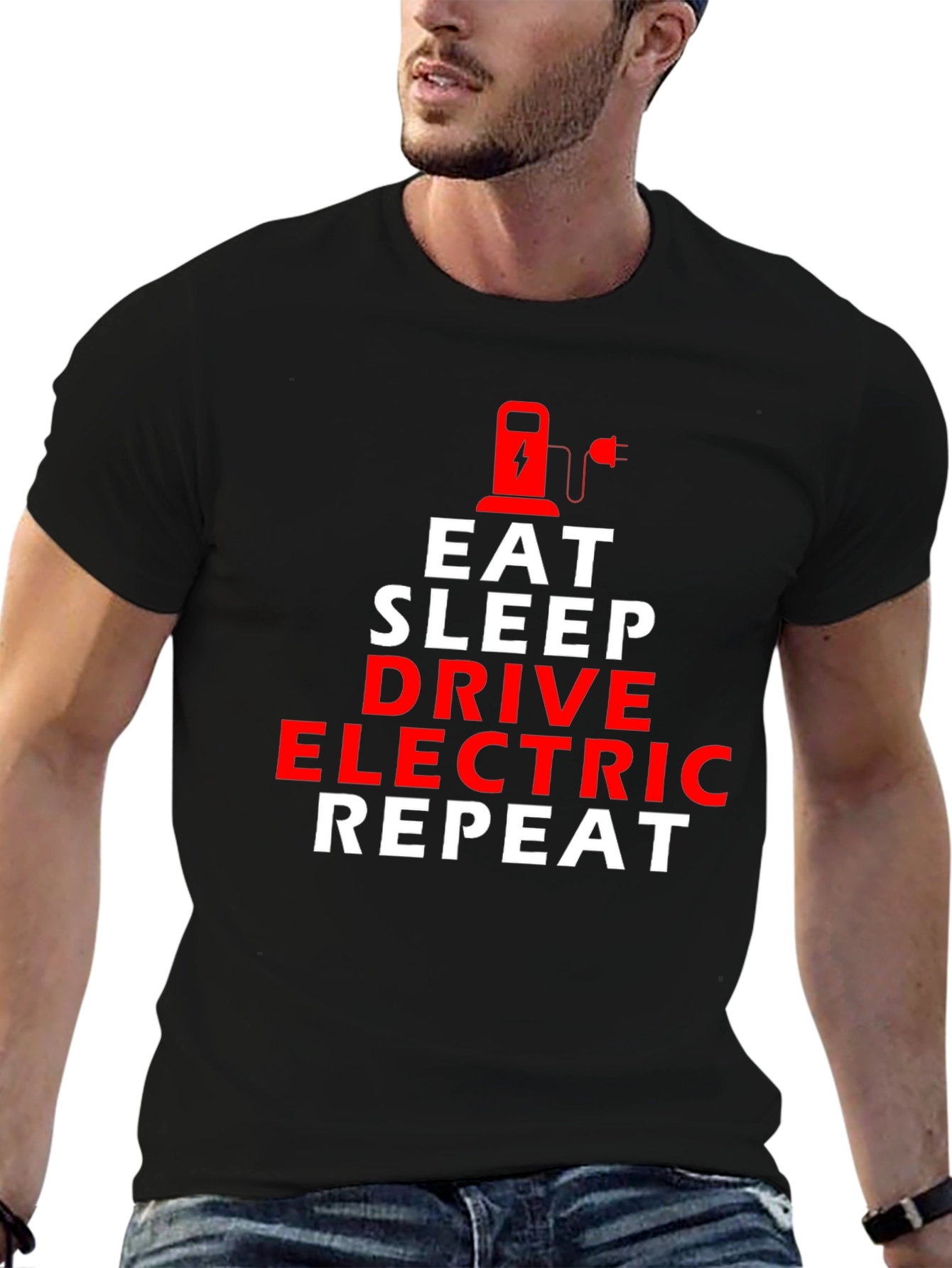 Eat Sleep Drive Electric Repeat T-Shirt