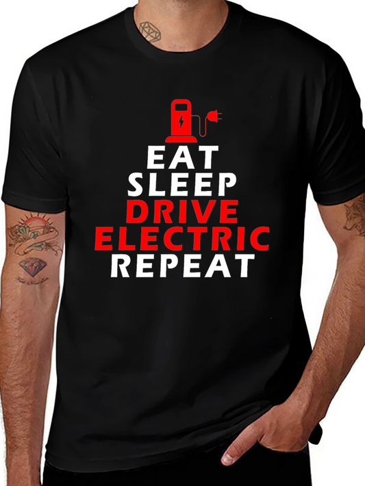Eat Sleep Drive Electric Repeat T-Shirt