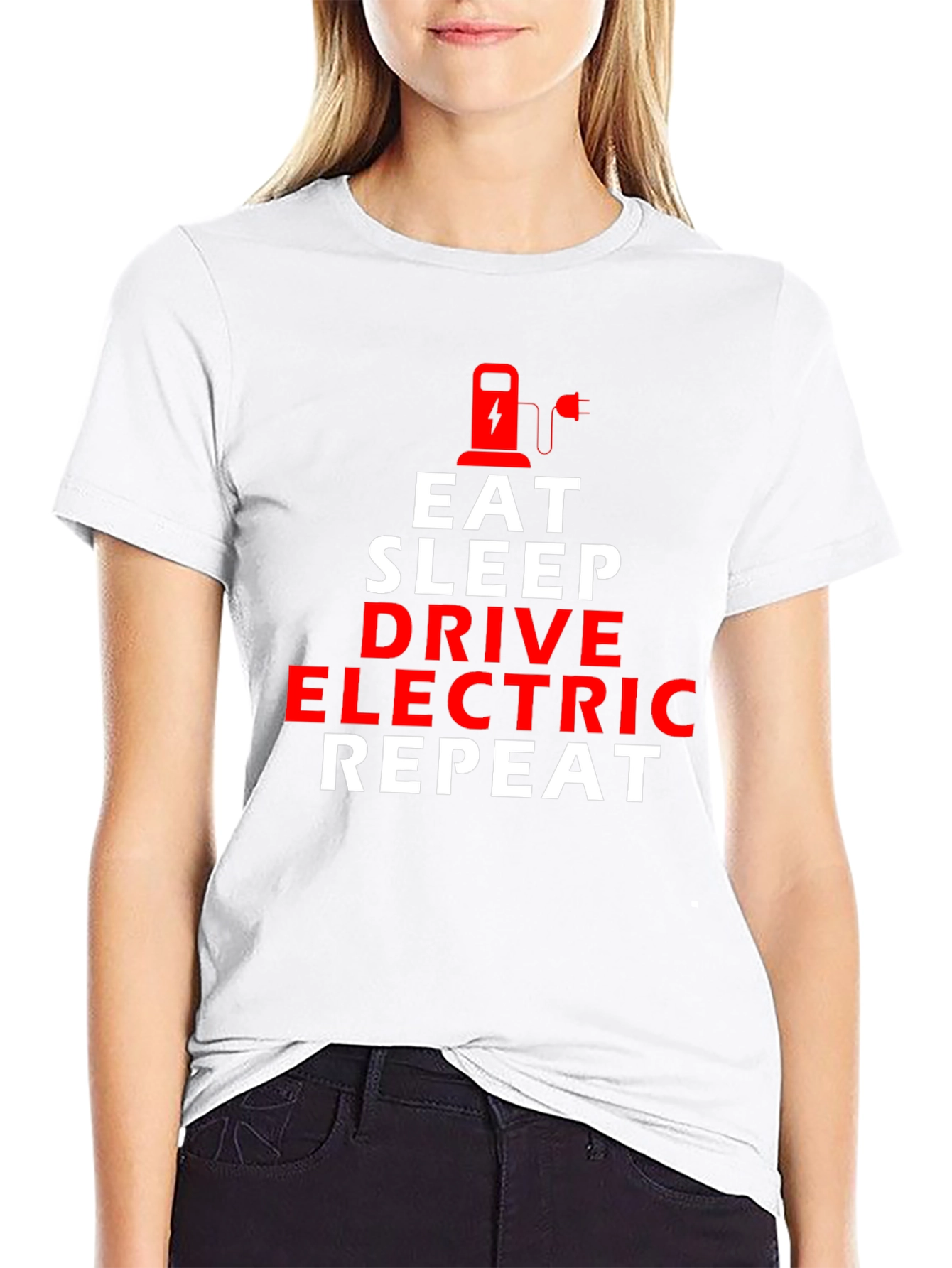 Eat Sleep Drive Electric Repeat T-Shirt