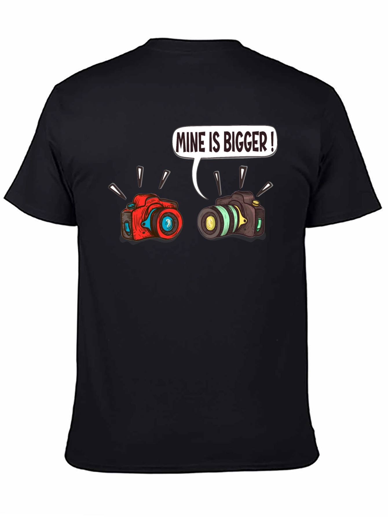 Mine is Bigger Camera T-Shirt Funny Photo Tee