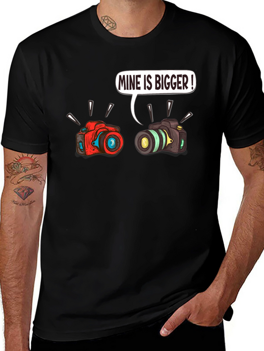 Mine is Bigger Camera T-Shirt Funny Photo Tee