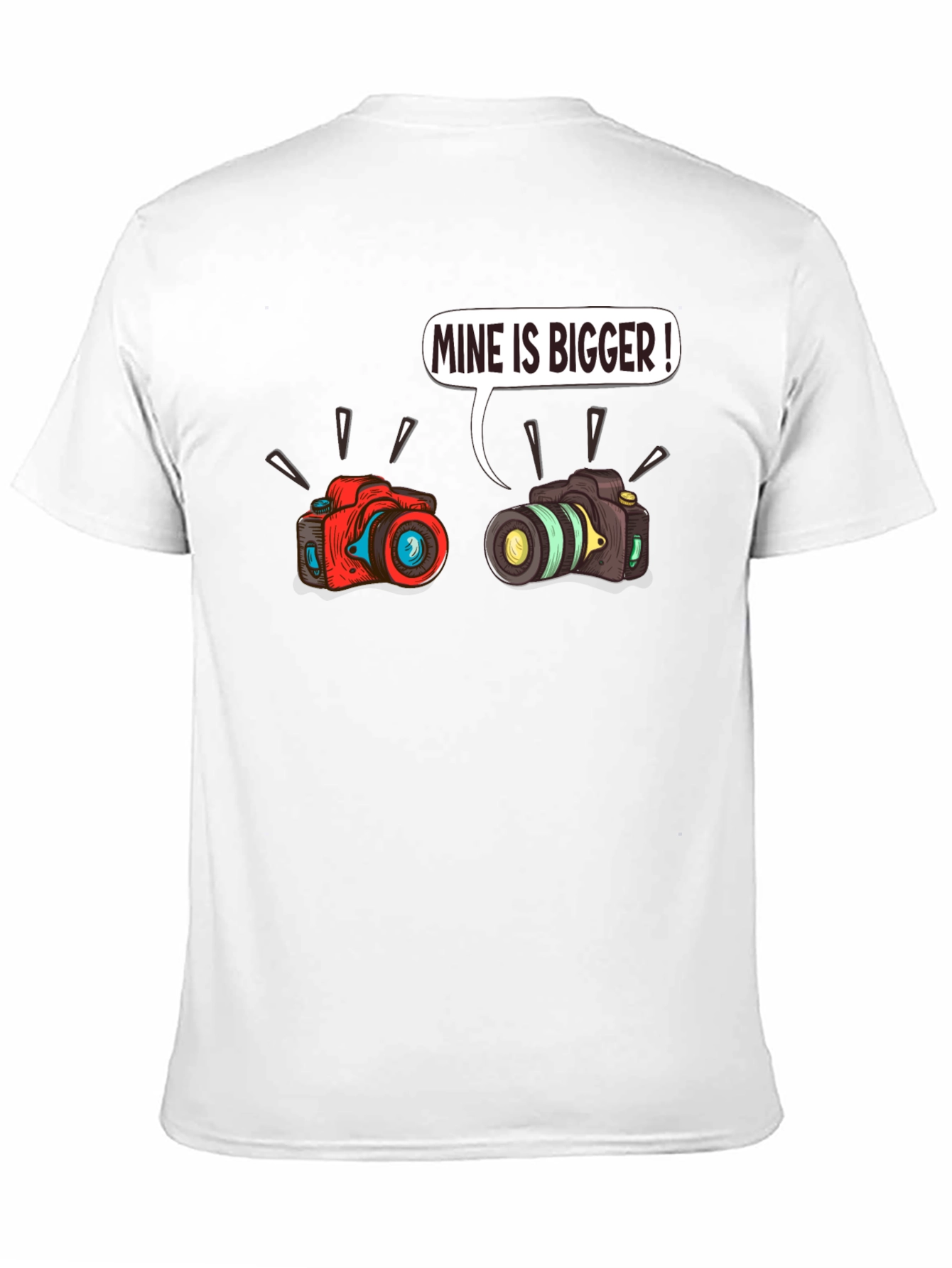 Mine is Bigger Camera T-Shirt Funny Photo Tee