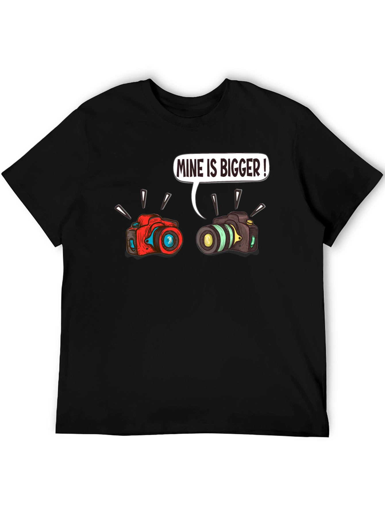 Mine is Bigger Camera T-Shirt Funny Photo Tee