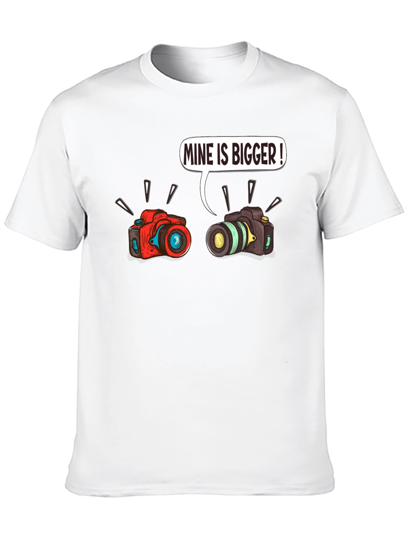 Mine is Bigger Camera T-Shirt Funny Photo Tee