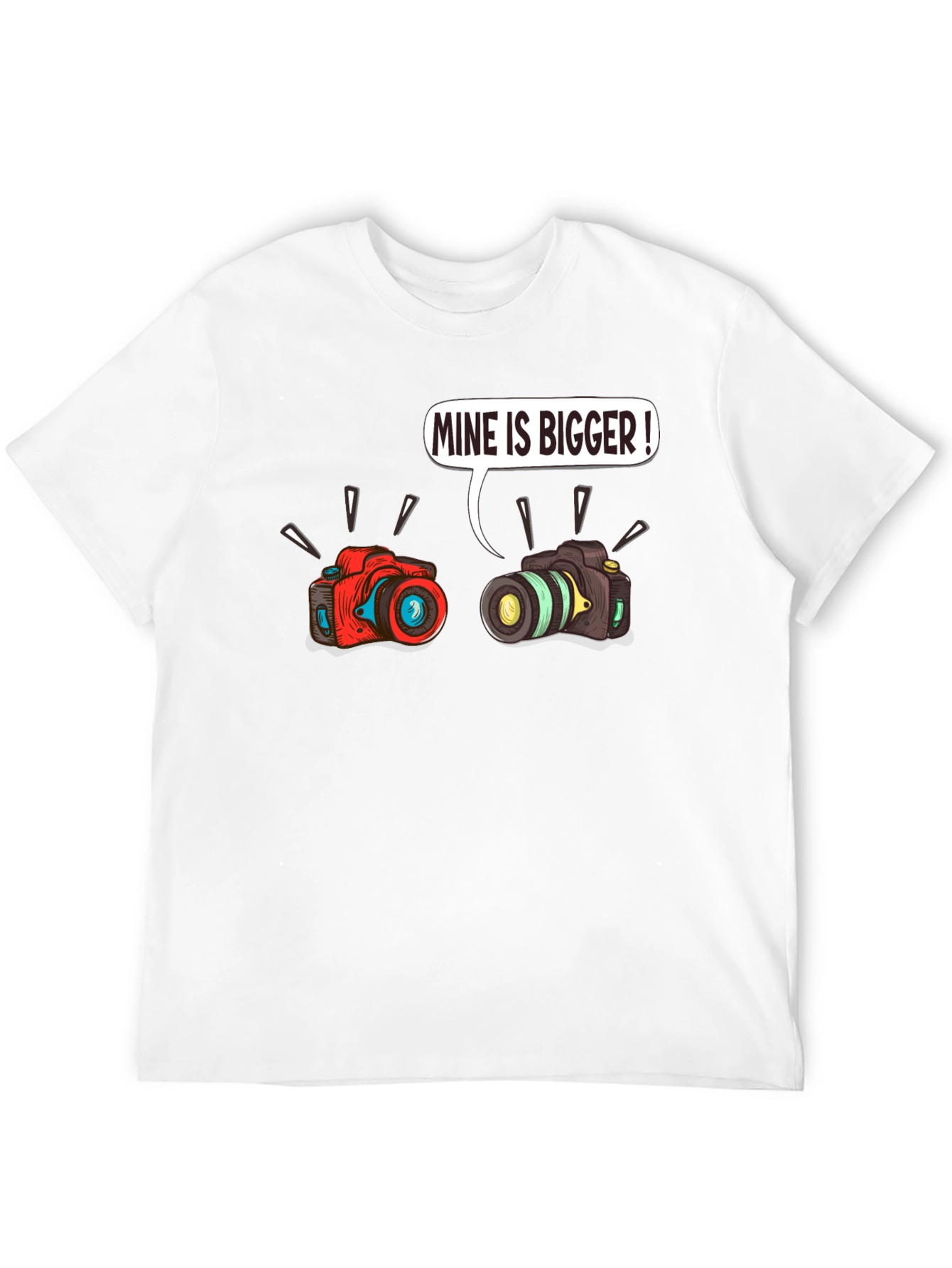 Mine is Bigger Camera T-Shirt Funny Photo Tee