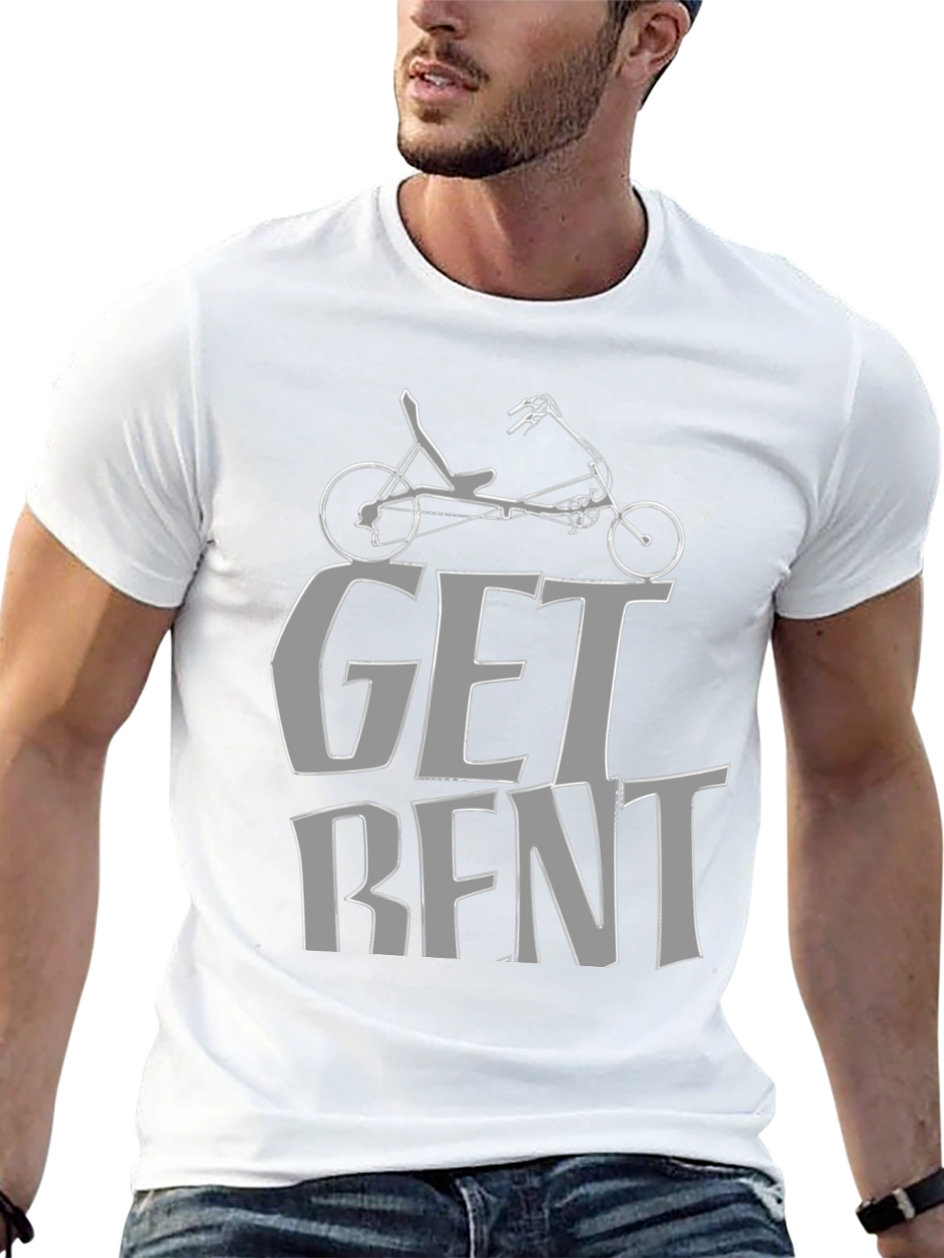Get Bent Recumbent Bike T-Shirt - Cycling Enthusiast Tee