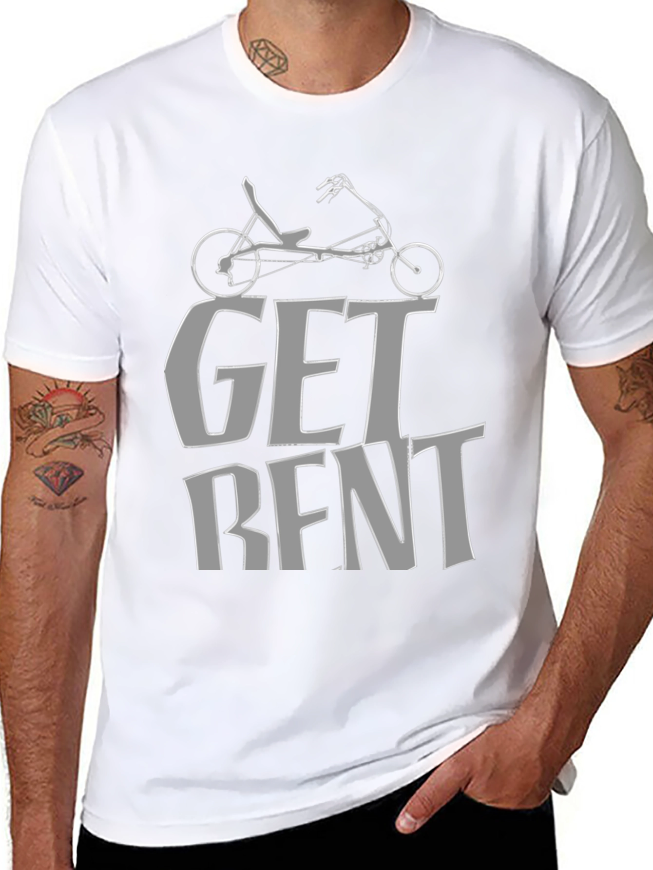 Get Bent Recumbent Bike T-Shirt - Cycling Enthusiast Tee