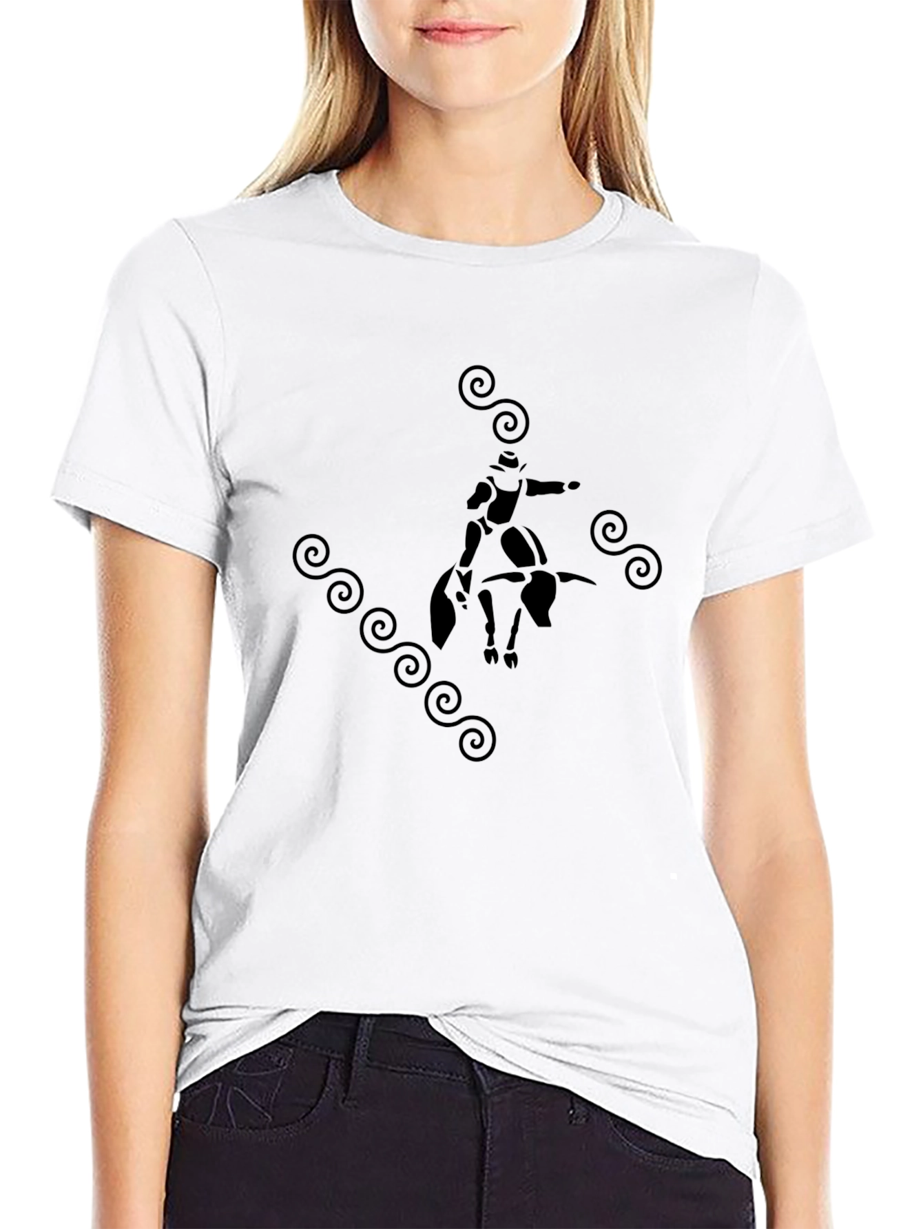 Rodeo Graphic Tee - Black Cotton T-Shirt