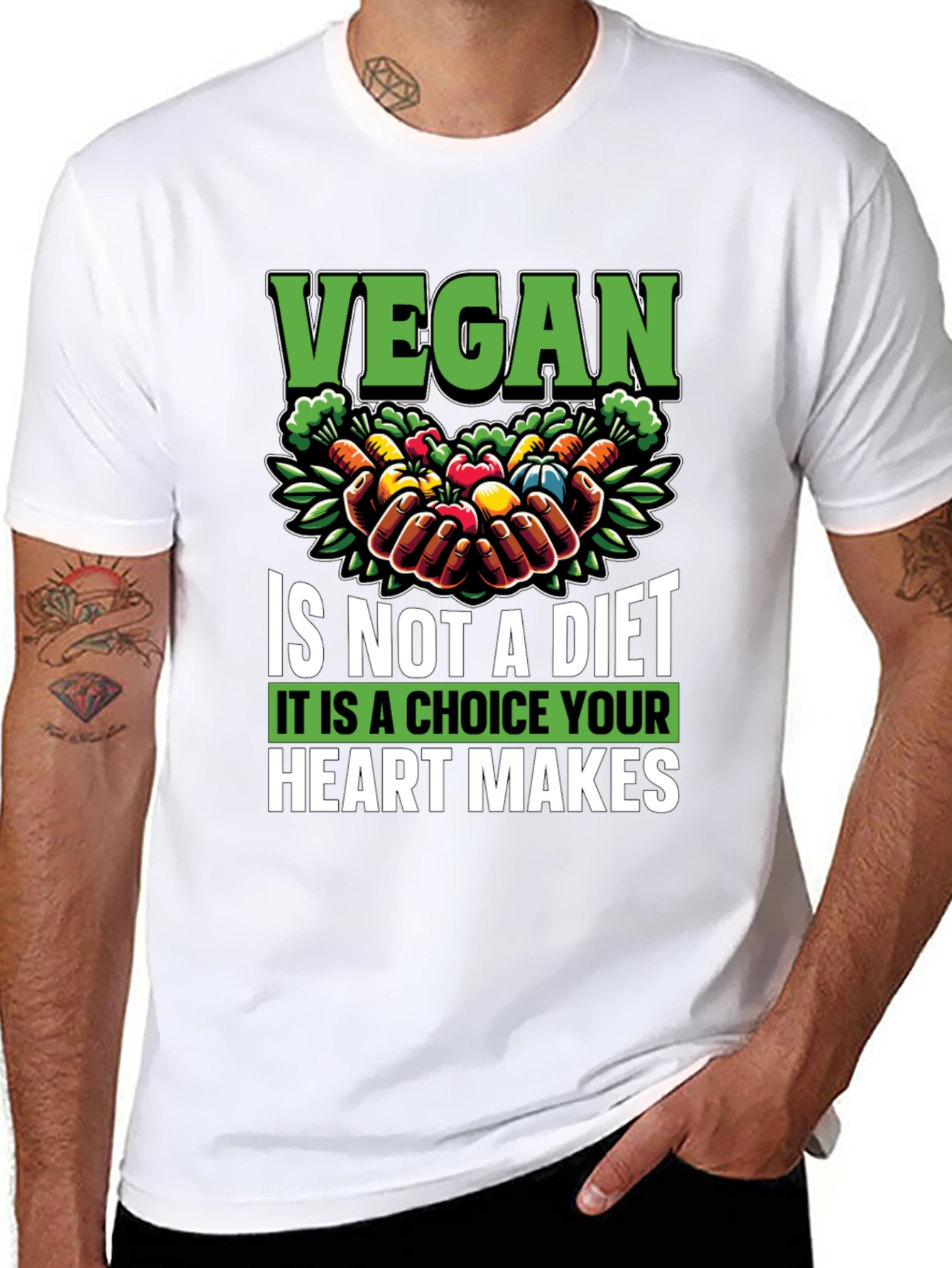 Vegan Choice T-Shirt - Heart Makes