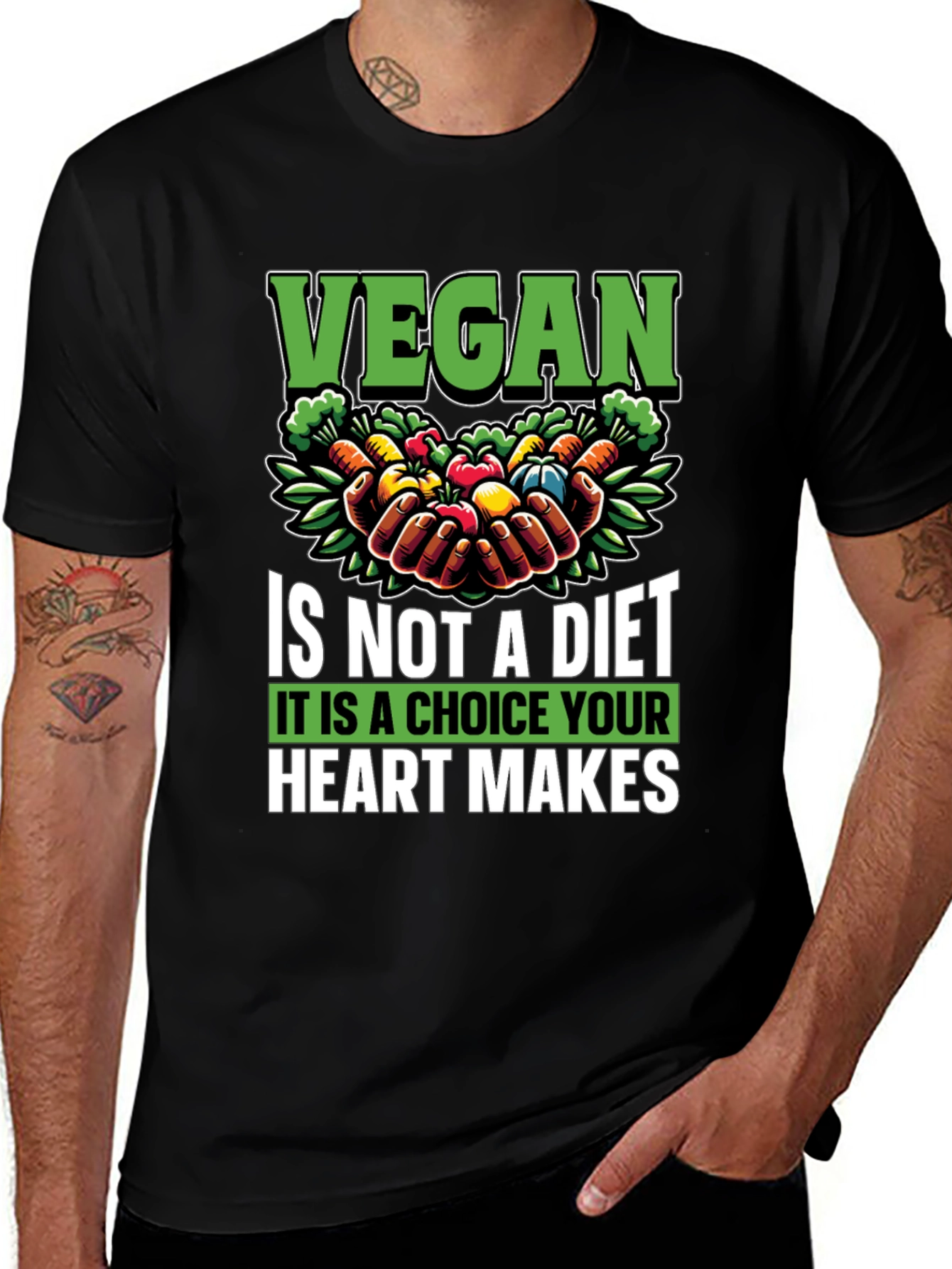 Vegan Choice T-Shirt - Heart Makes