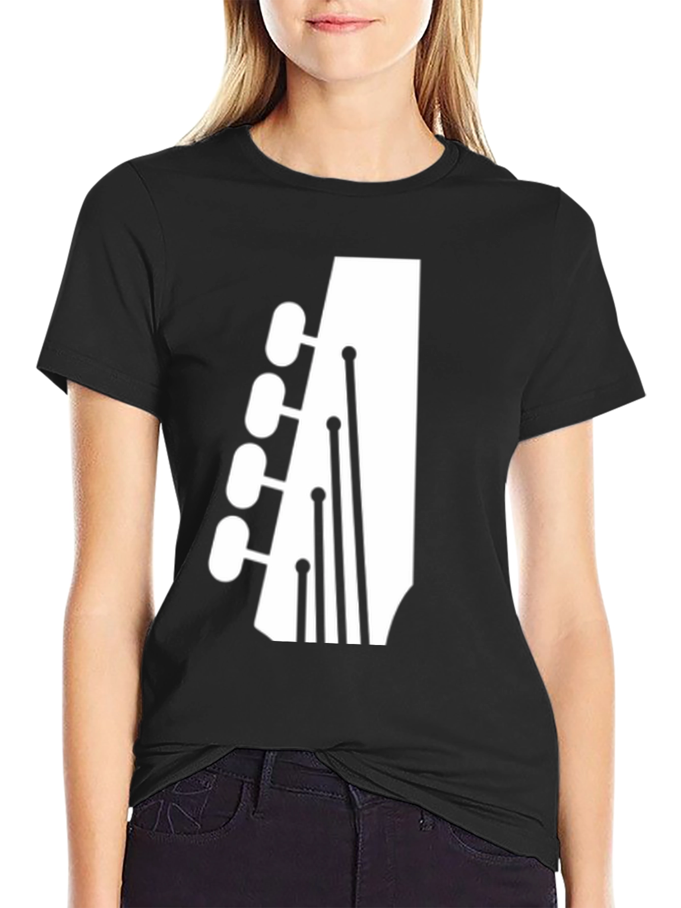 Guitar Headstock Graphic T-Shirt - Music Lover Tee