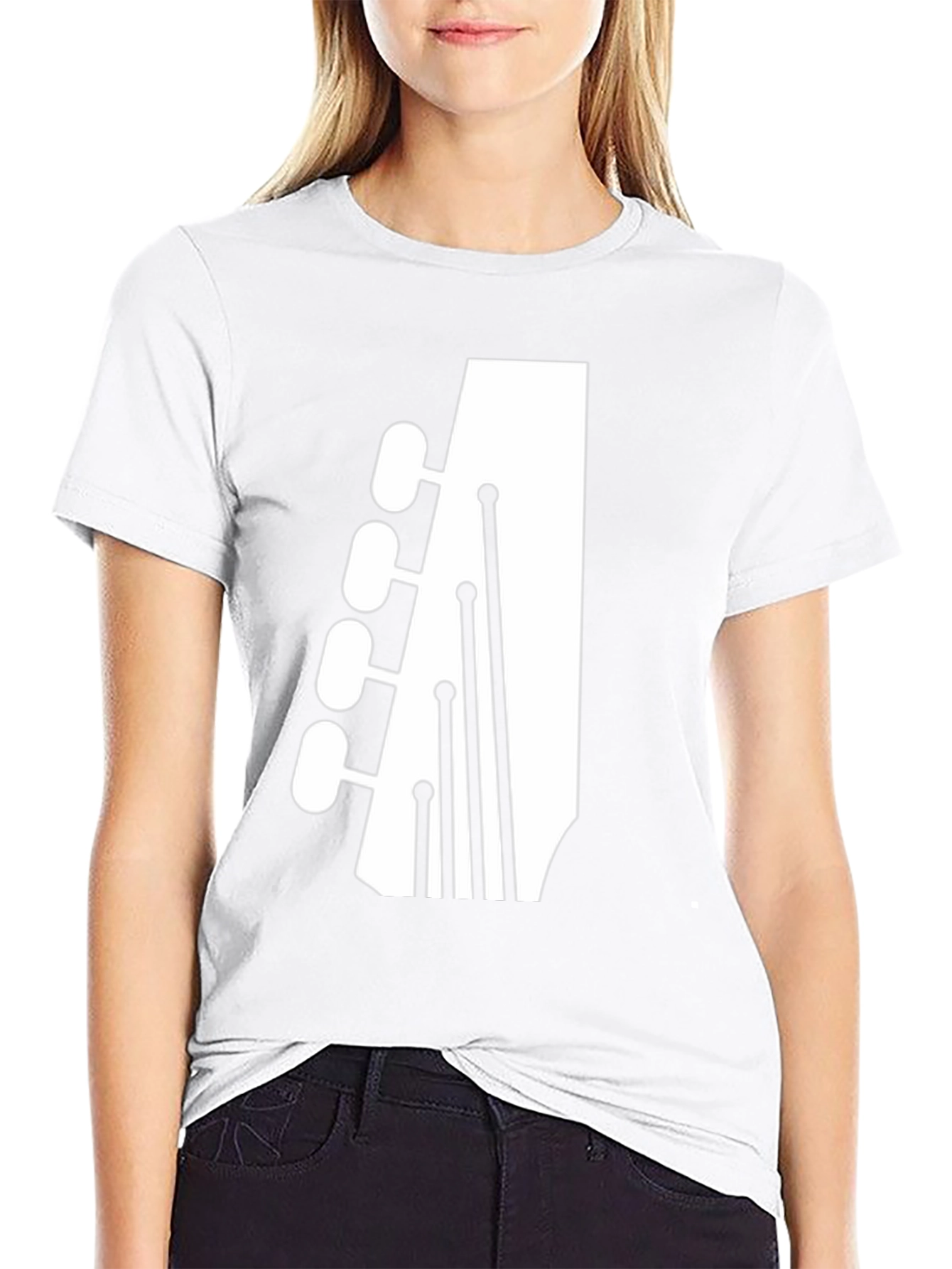 Guitar Headstock Graphic T-Shirt - Music Lover Tee