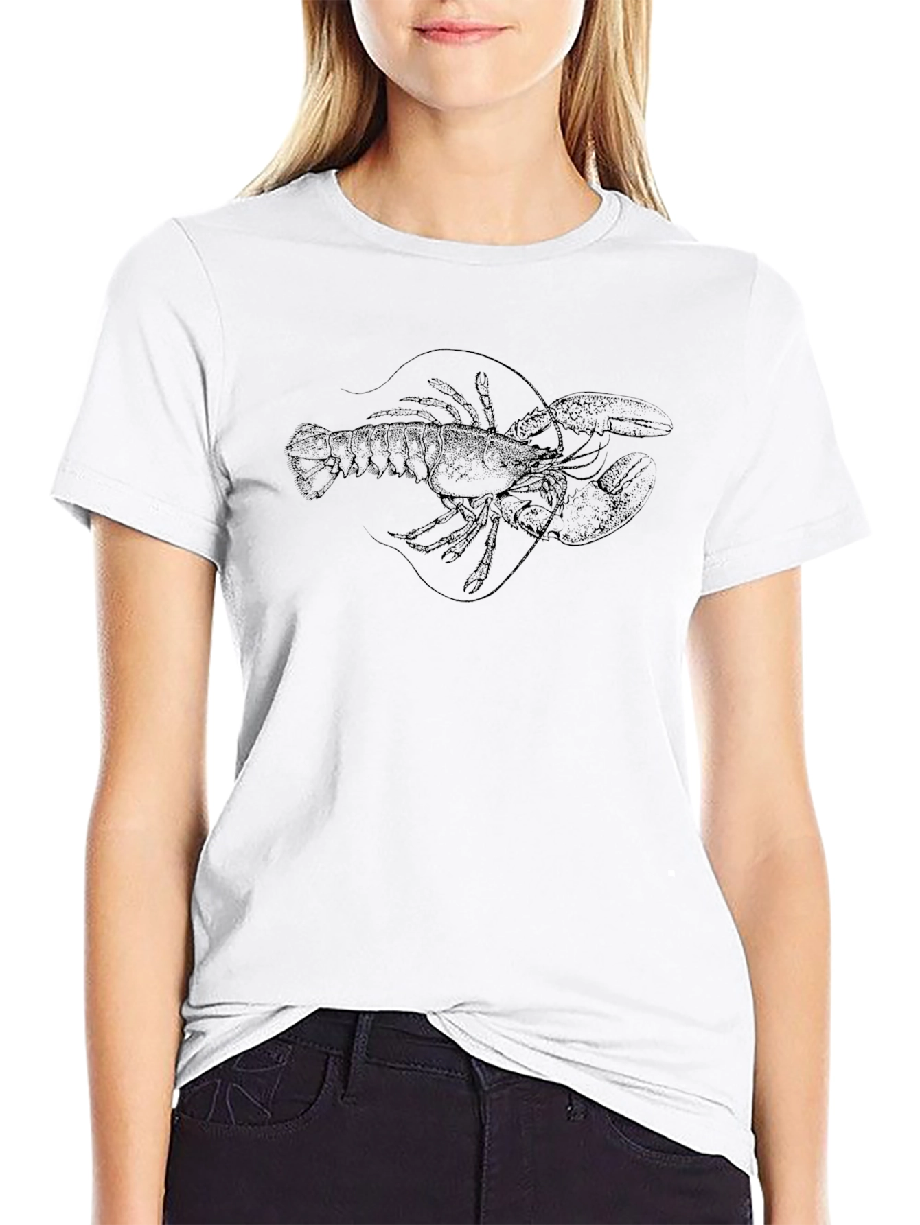 Lobster Graphic Black T-Shirt