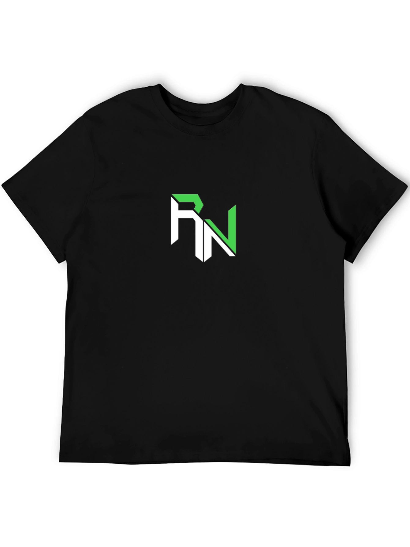 RN Logo Black T-Shirt - Modern Graphic Tee