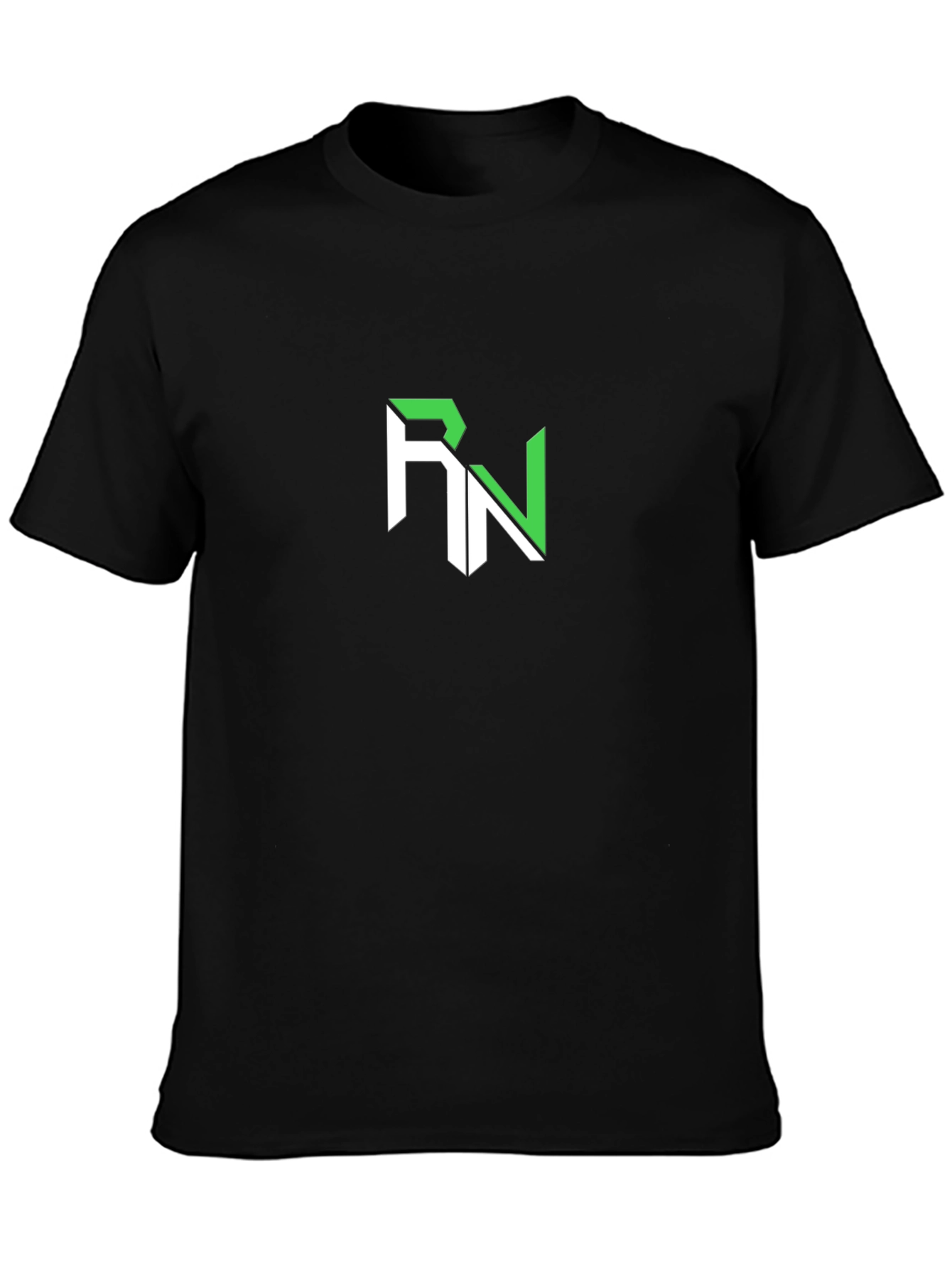 RN Logo Black T-Shirt - Modern Graphic Tee