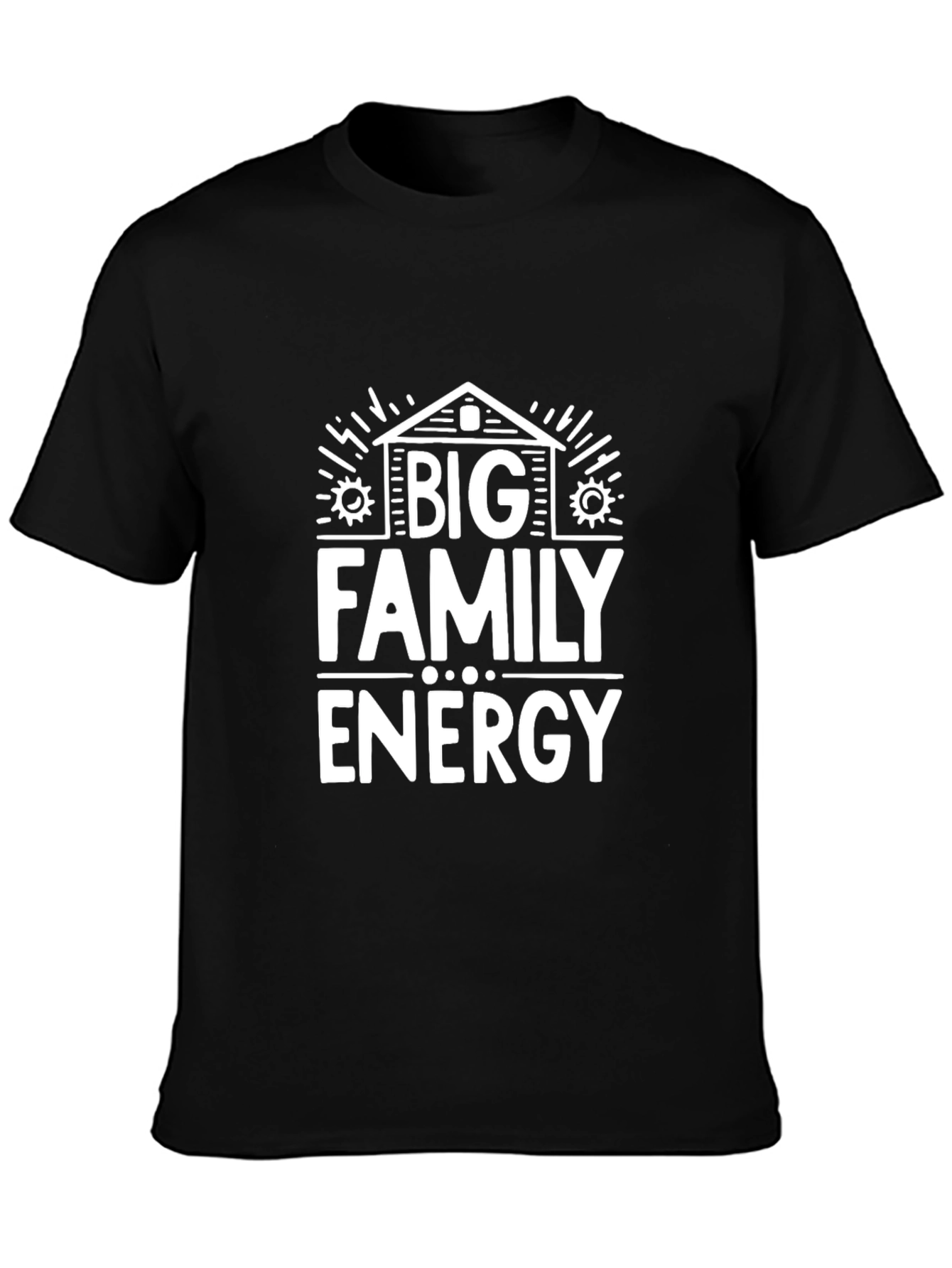 Big Family Energy Graphic Tee - Black