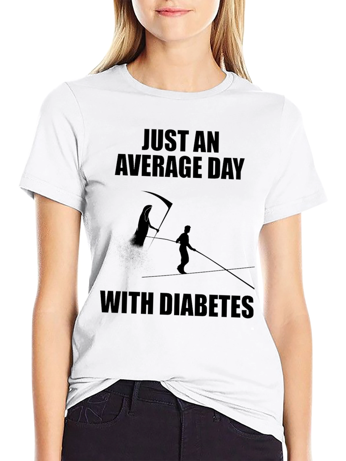 Just an Average Day With Diabetes Black T-Shirt