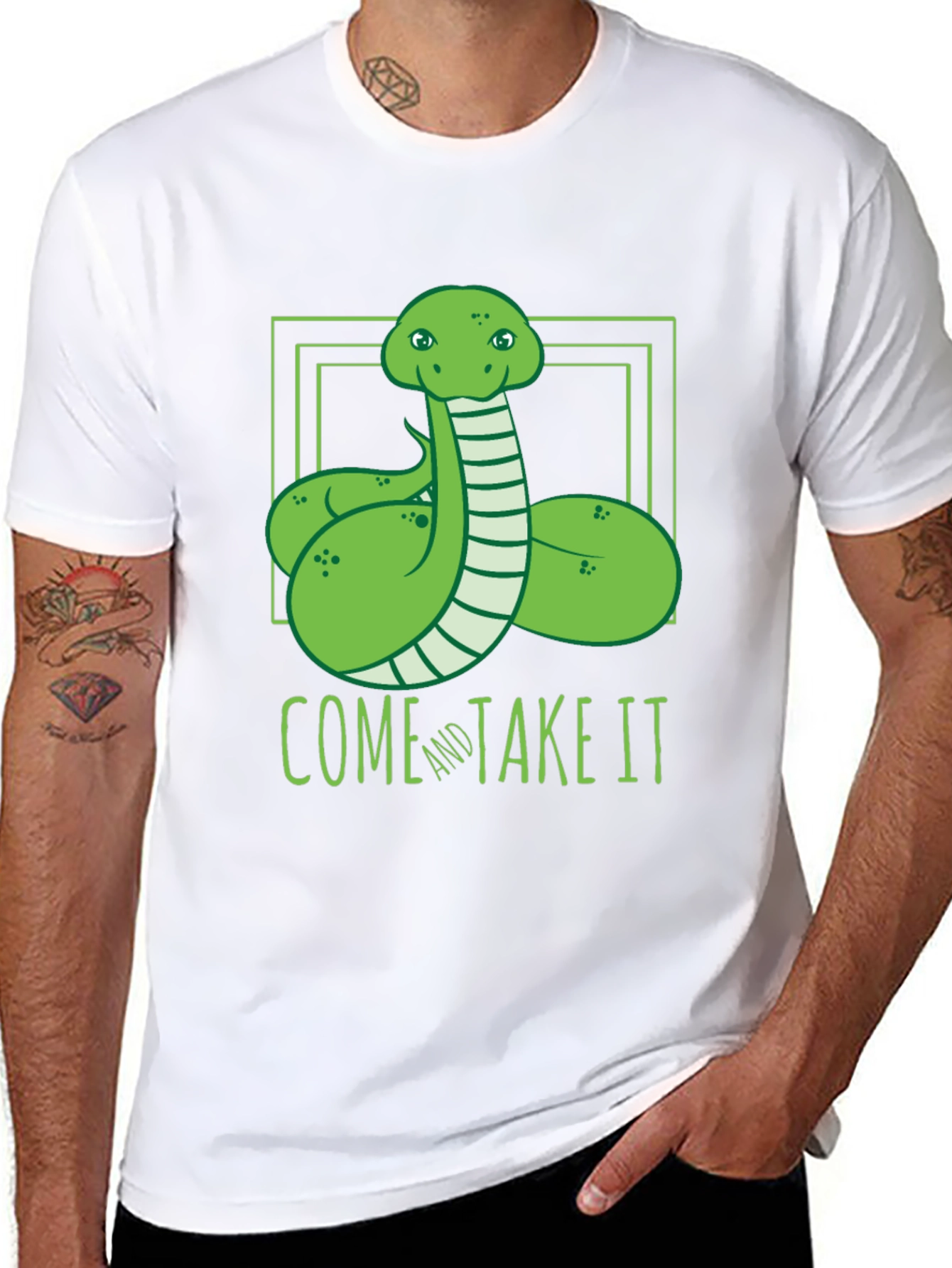 Come and Take It Snake Graphic T-Shirt