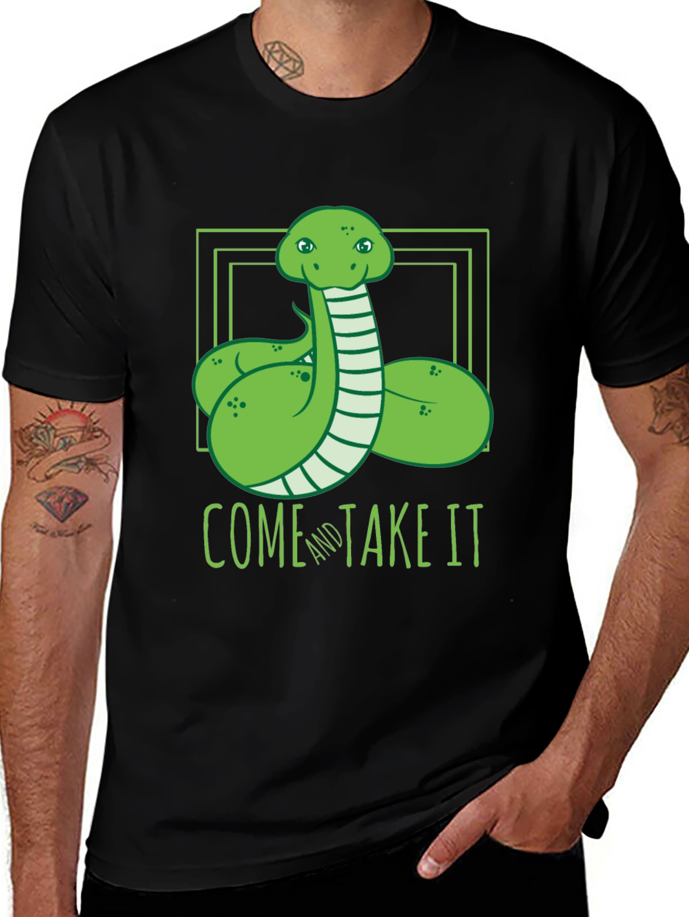 Come and Take It Snake Graphic T-Shirt
