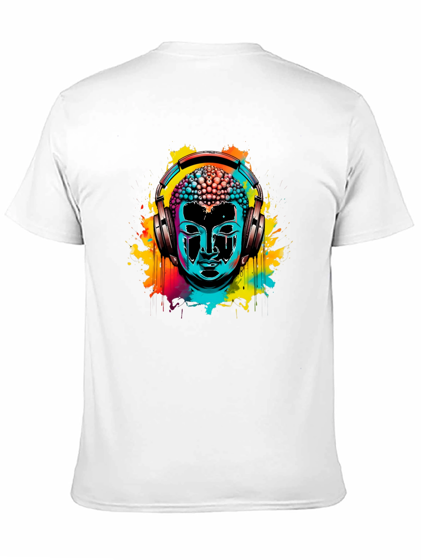 Buddha Headphone Graphic Tee - Vibrant Design