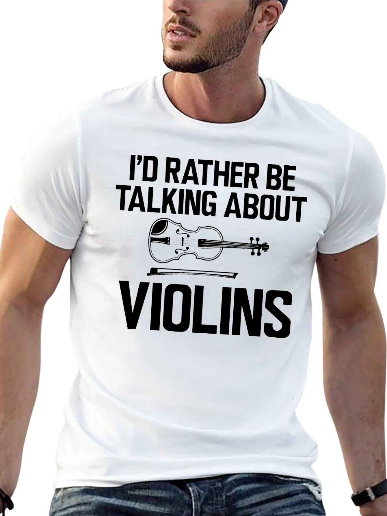 Violin Lover T-Shirt: Id Rather Be Talking About Violins