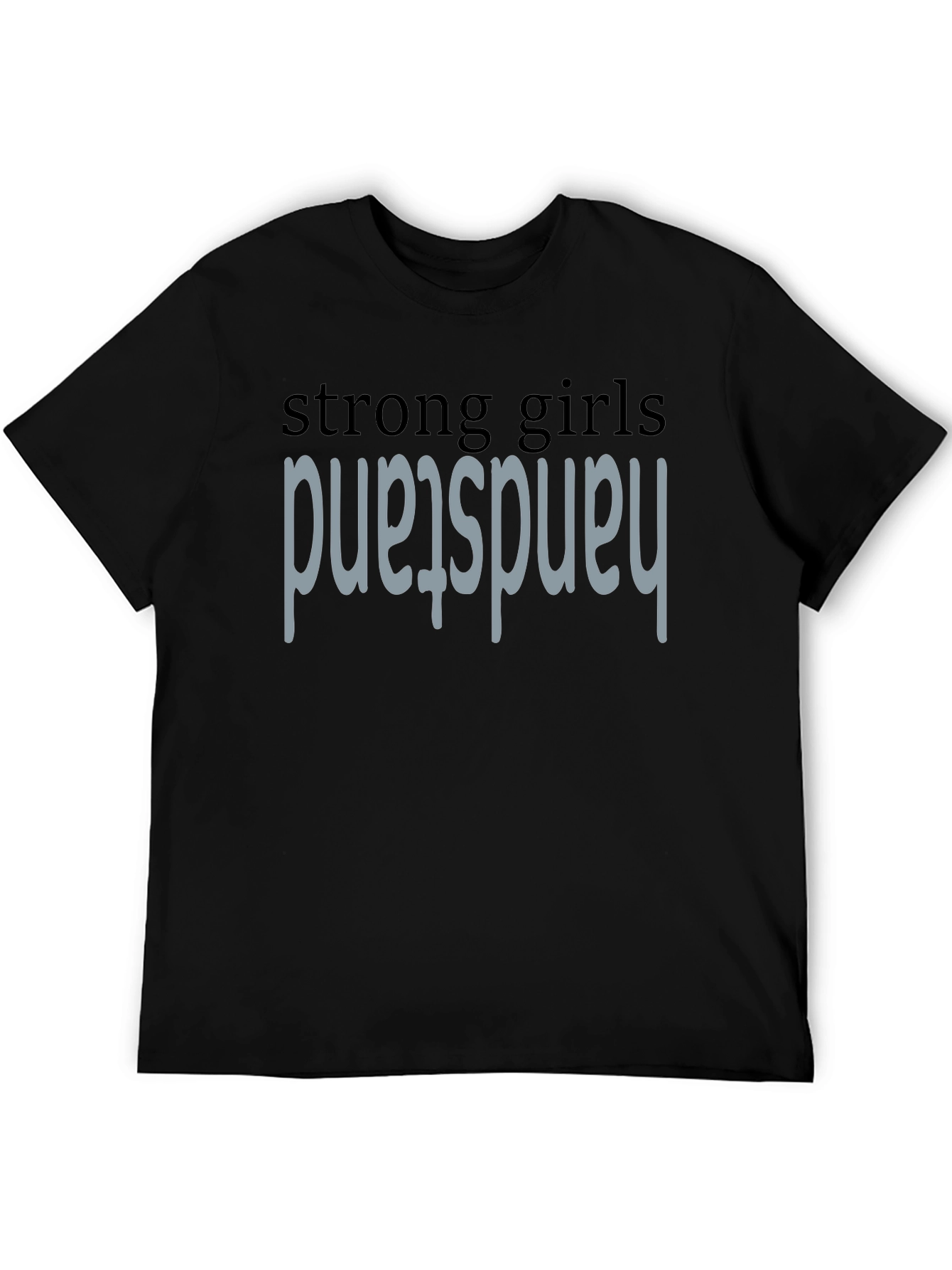 Strong Girls Handstand Graphic Tee - Black