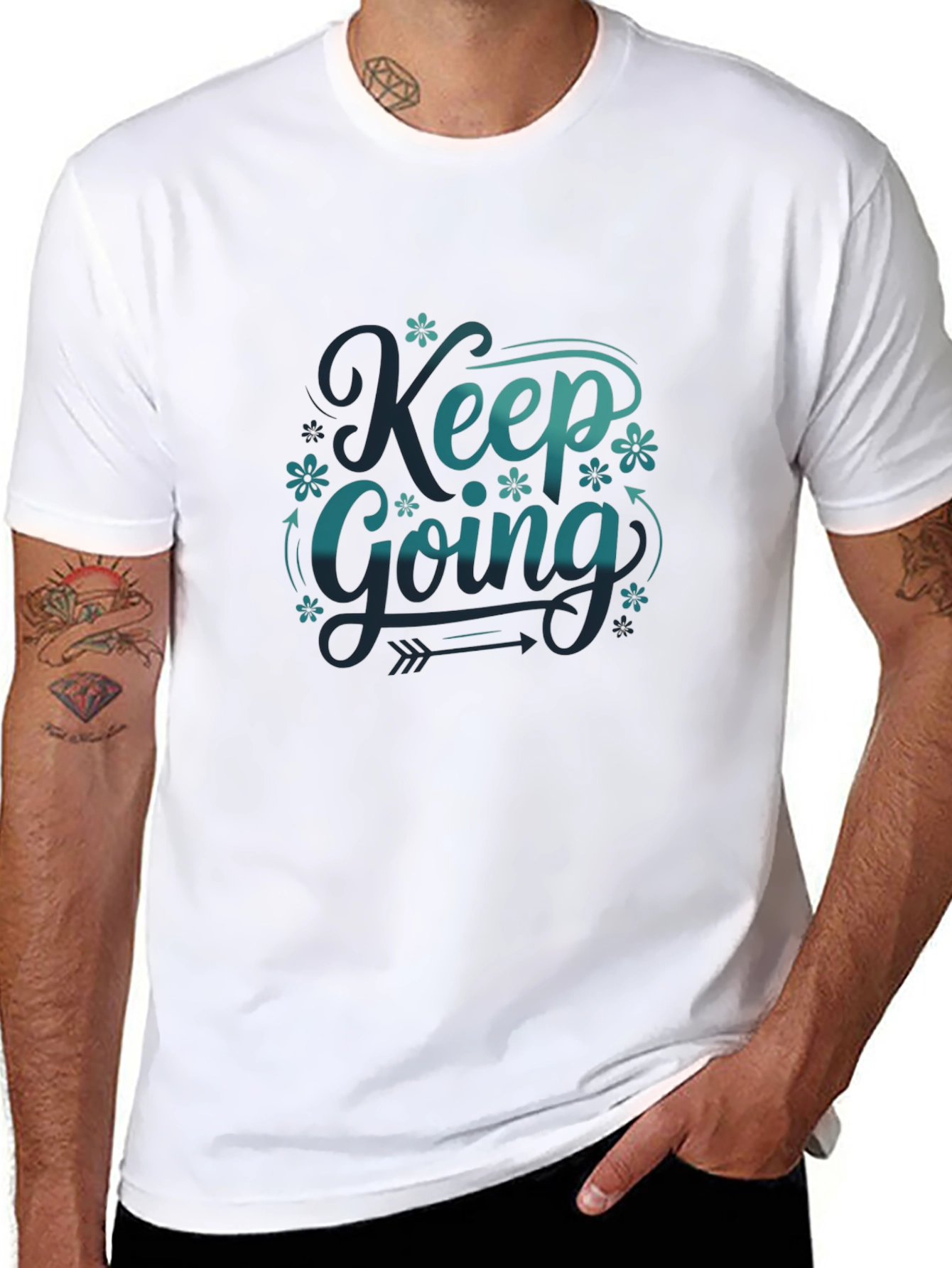 Keep Going Graphic Tee - Black