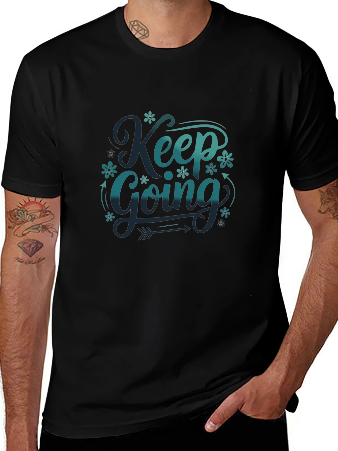 Keep Going Graphic Tee - Black