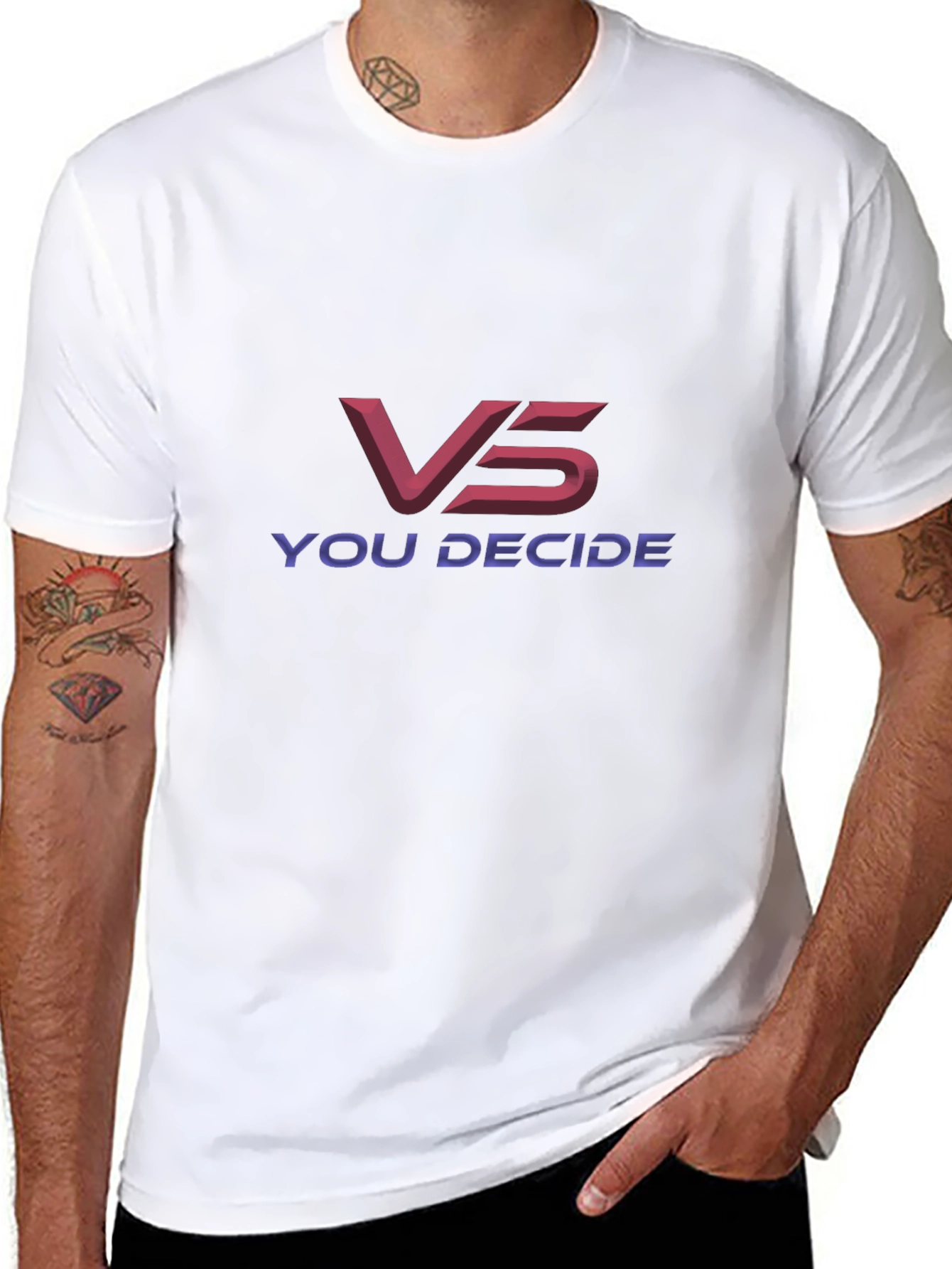 VS You Decide Black Graphic Tee