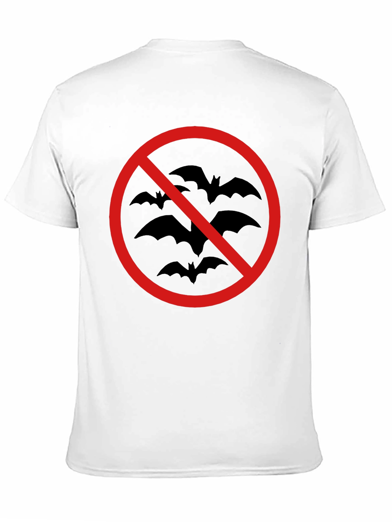 No Bats Allowed T-Shirt - Black Cotton Tee