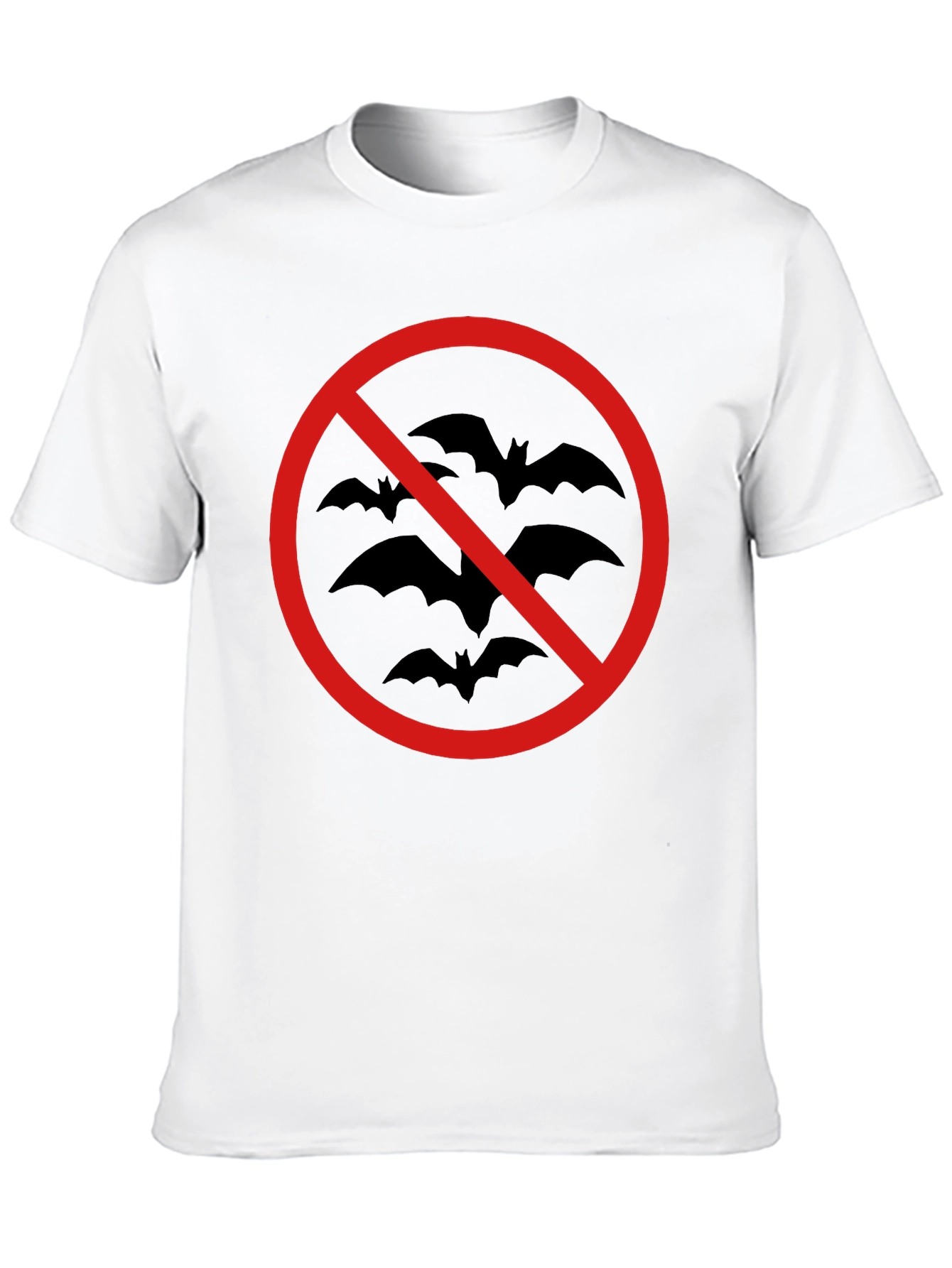 No Bats Allowed T-Shirt - Black Cotton Tee