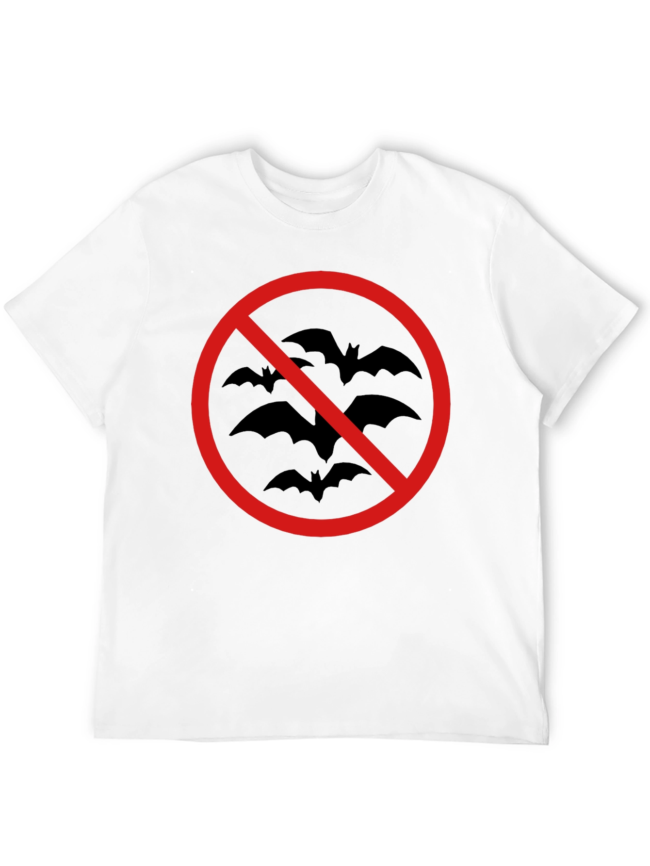 No Bats Allowed T-Shirt - Black Cotton Tee