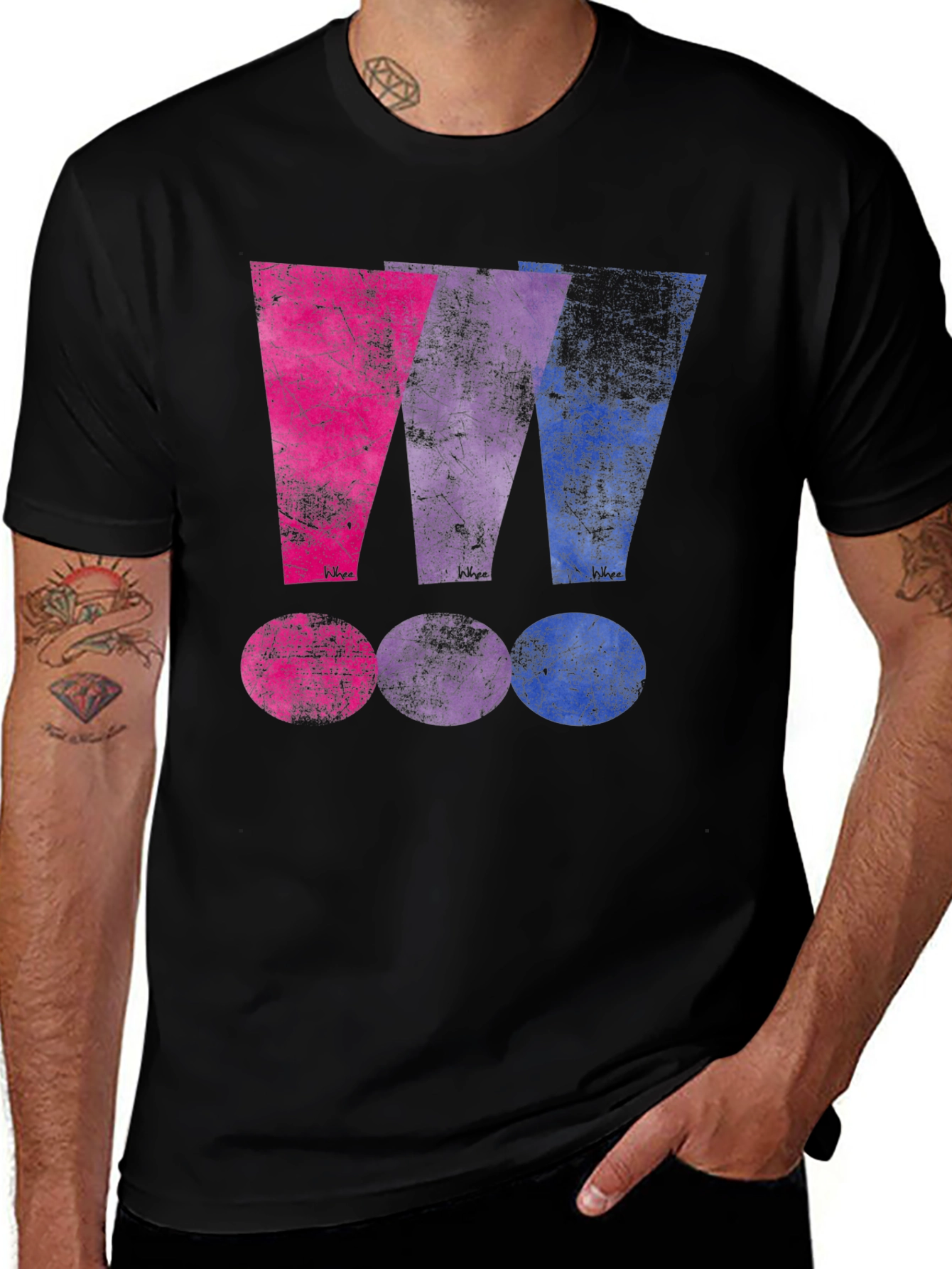 Bisexual Pride T-Shirt - Grunge Style