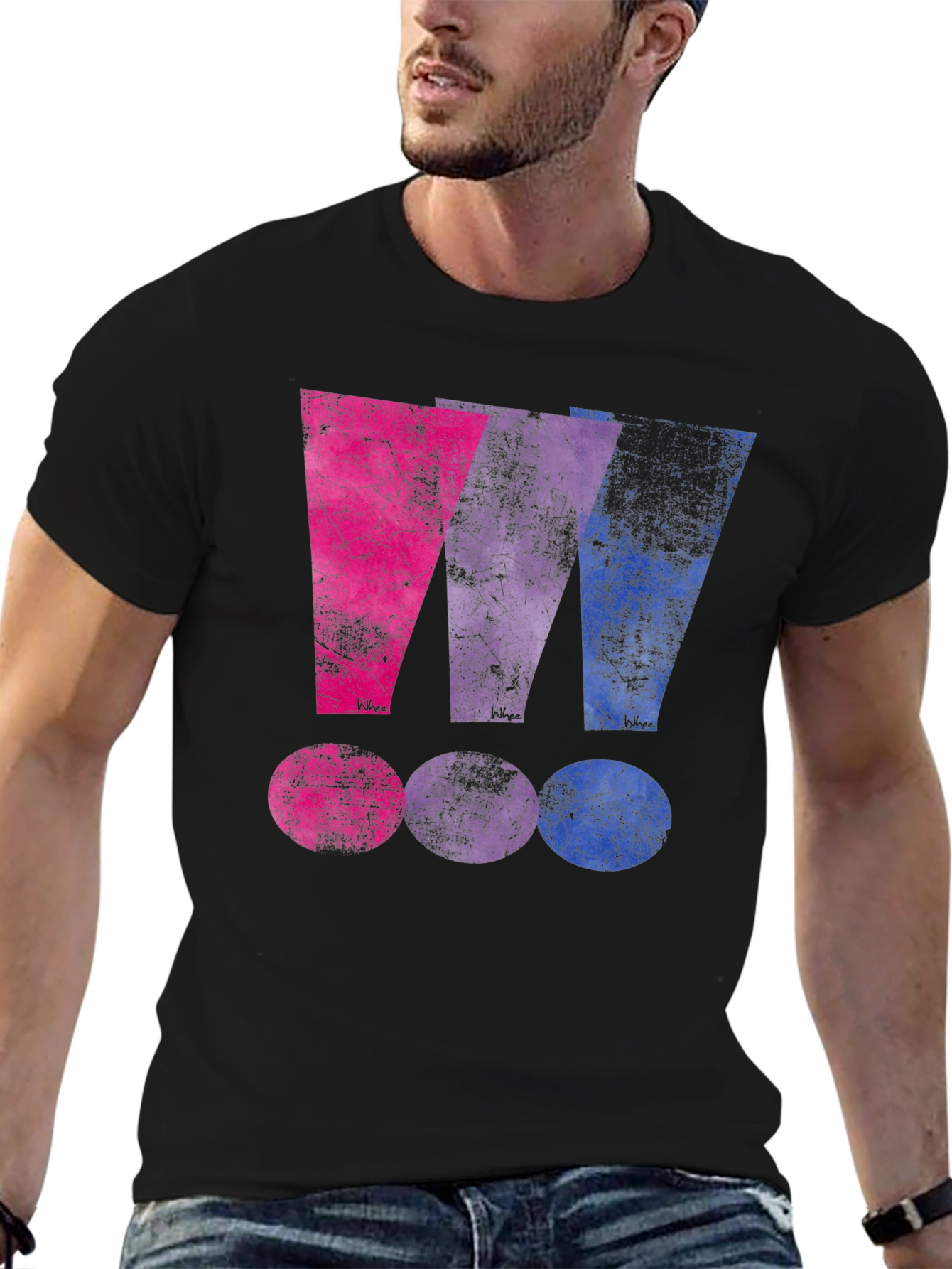 Bisexual Pride T-Shirt - Grunge Style