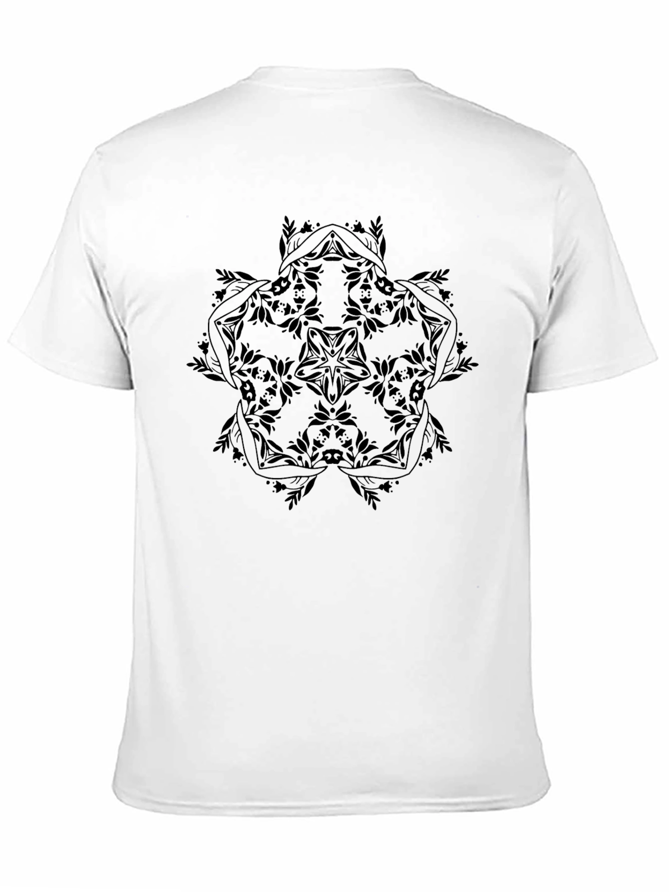 Black Mandala Graphic Tee - Mens Casual Shirt