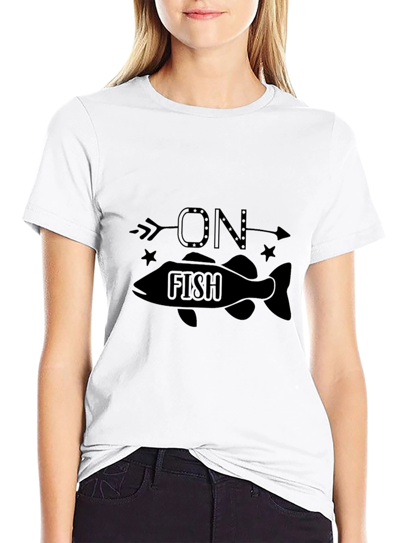 On Fish Graphic Black T-Shirt