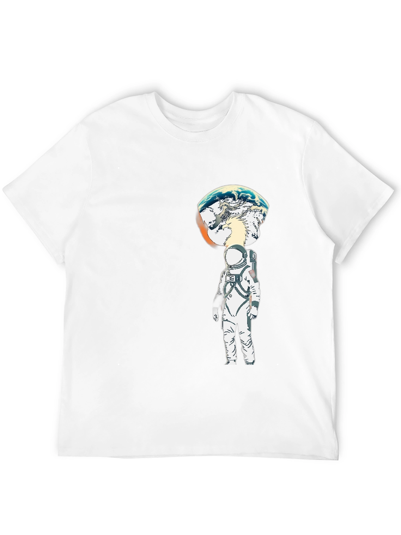 Astronaut Earth Head Graphic T-Shirt