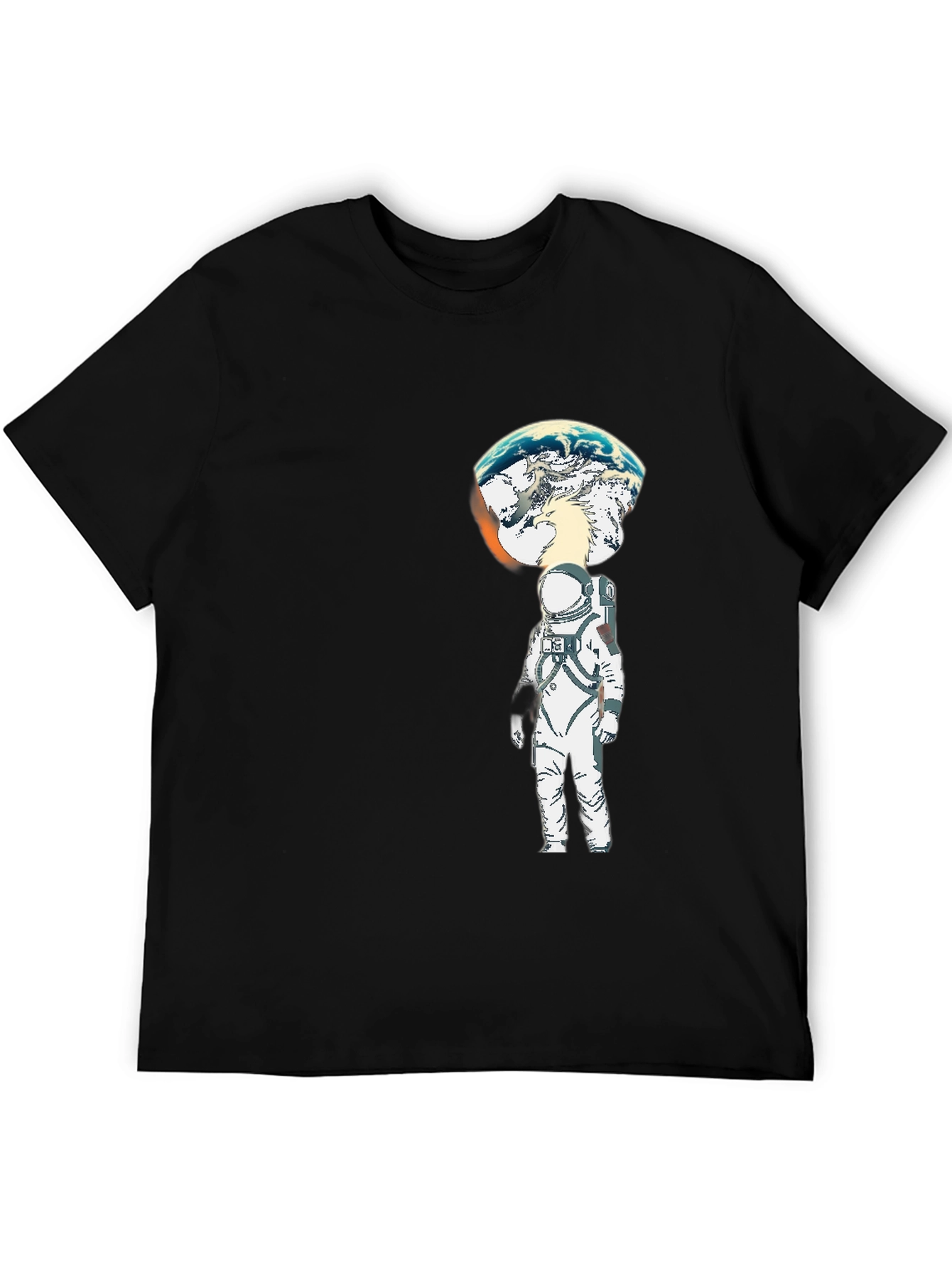 Astronaut Earth Head Graphic T-Shirt