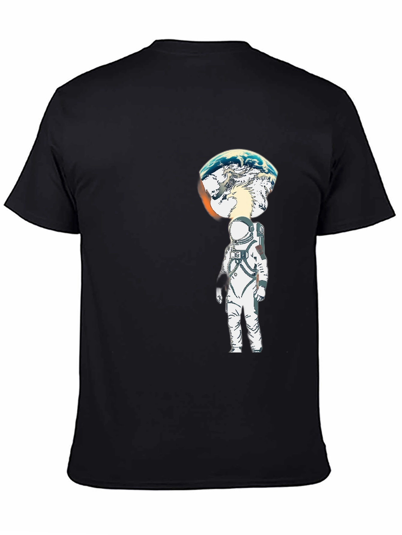 Astronaut Earth Head Graphic T-Shirt