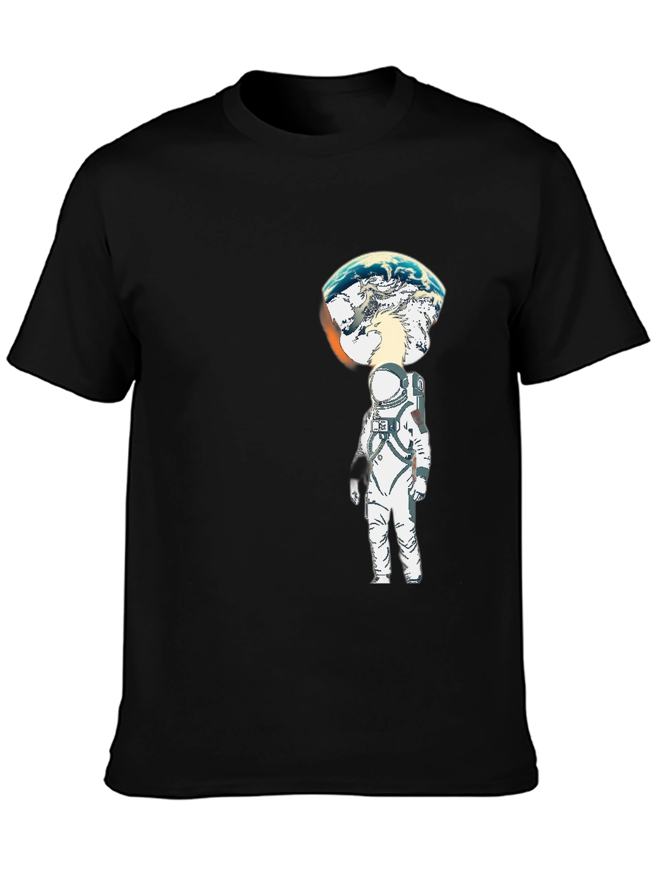 Astronaut Earth Head Graphic T-Shirt