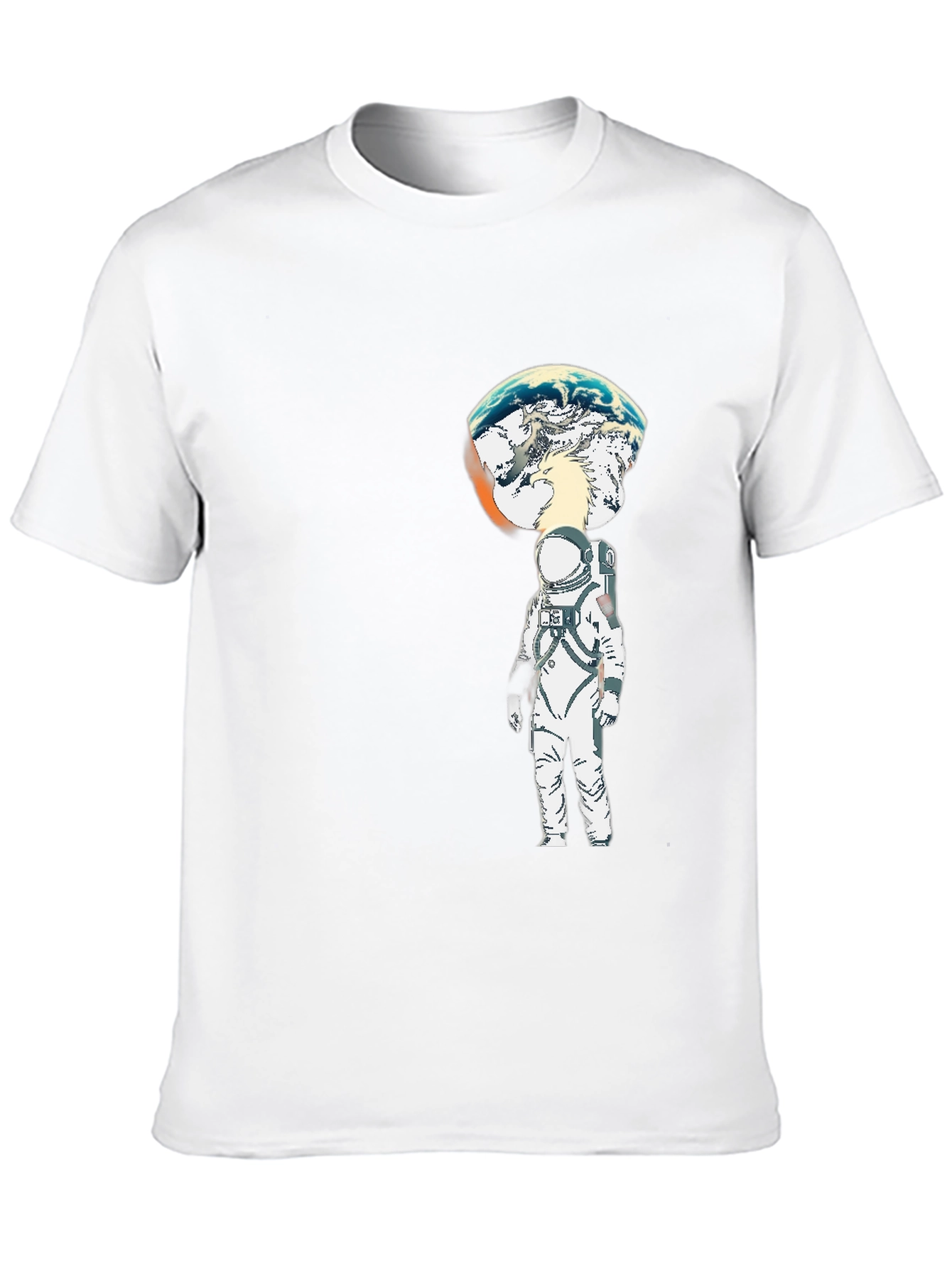 Astronaut Earth Head Graphic T-Shirt