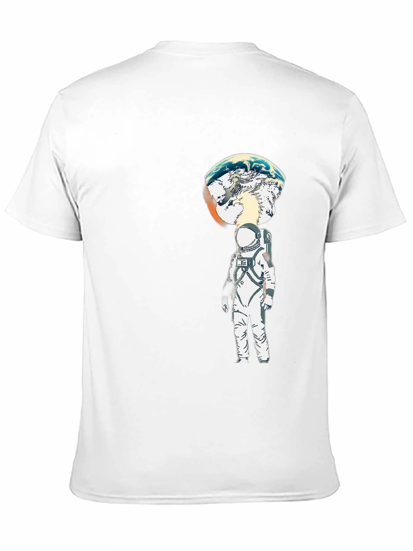 Astronaut Earth Head Graphic T-Shirt