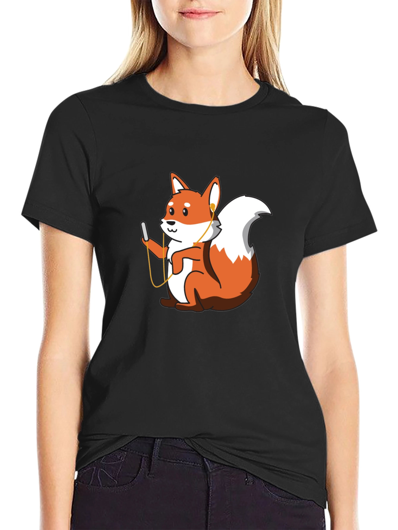 Fox Music Lover Graphic T-Shirt