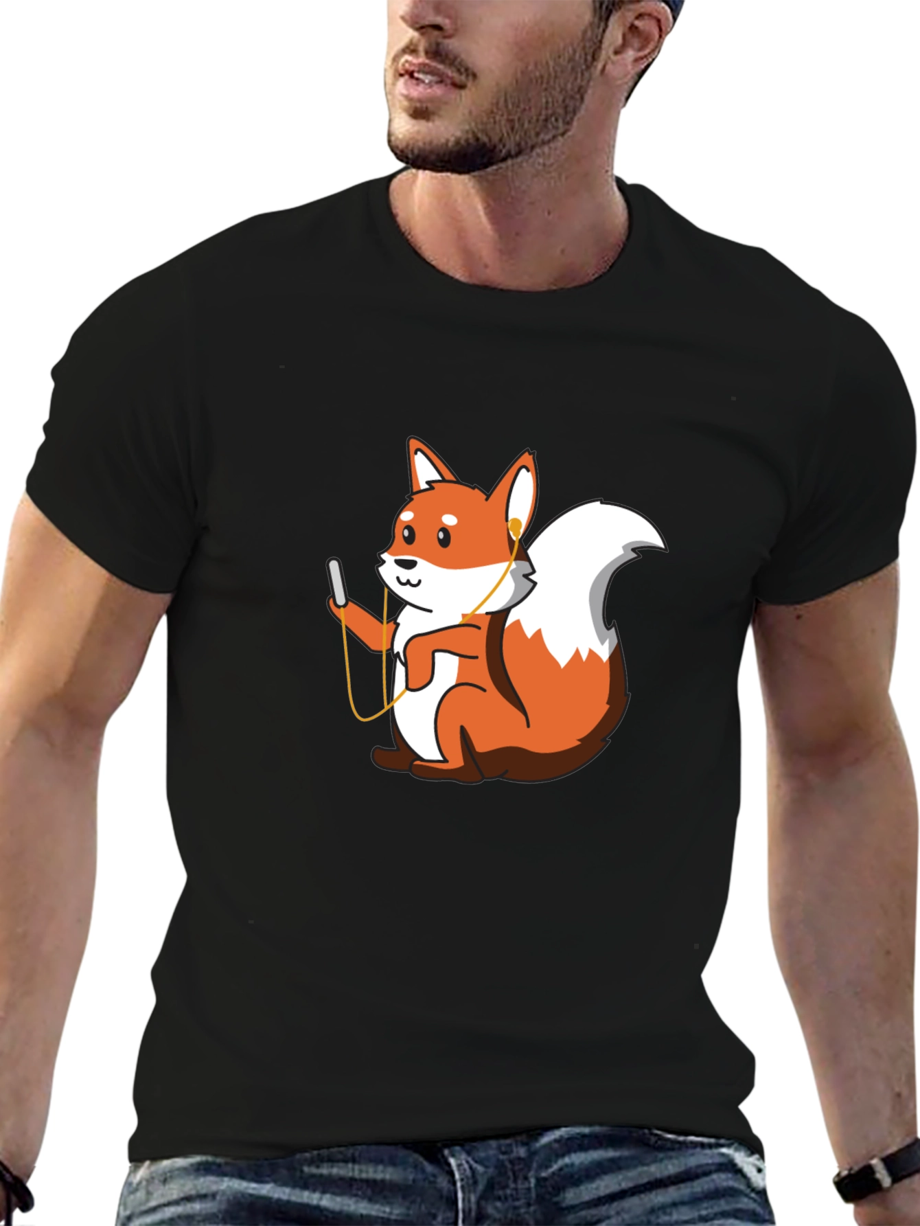 Fox Music Lover Graphic T-Shirt