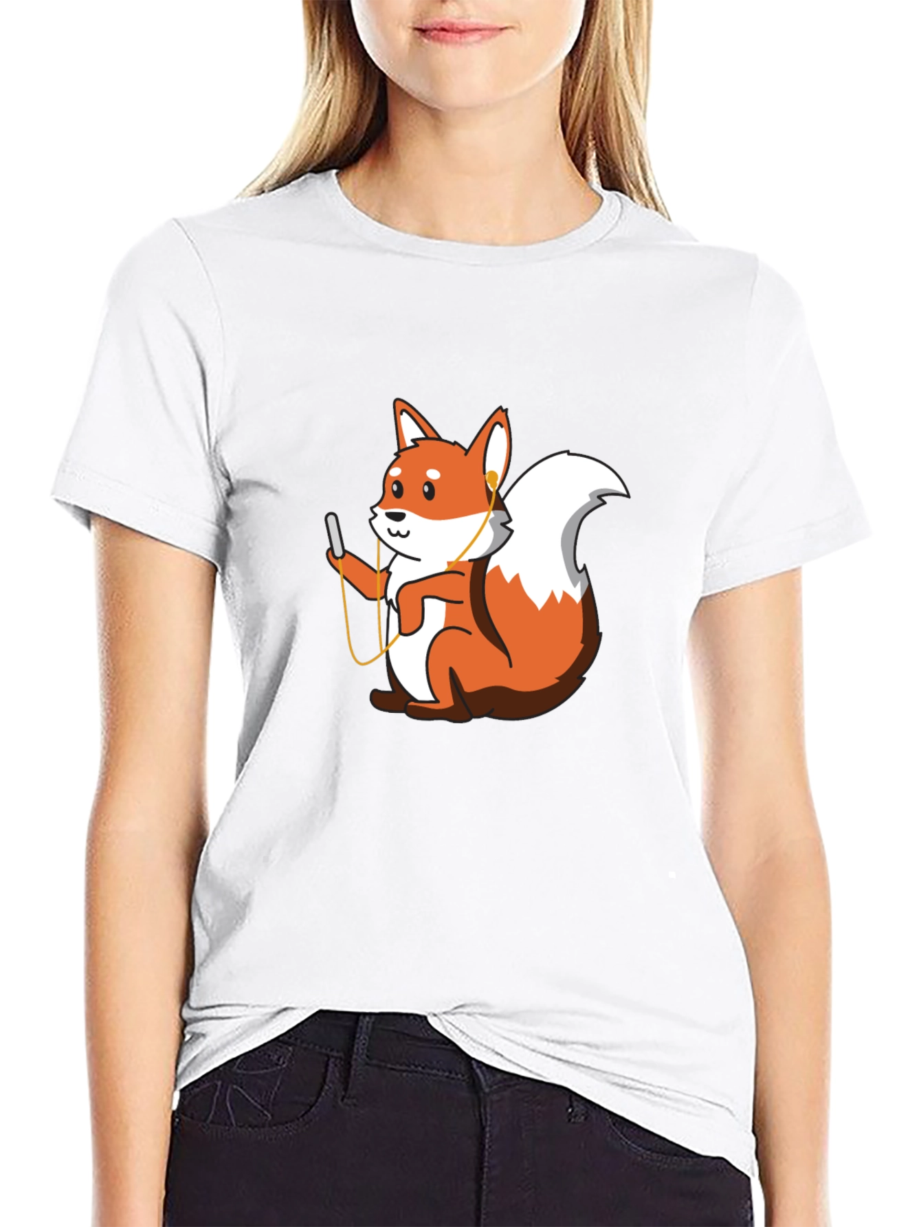 Fox Music Lover Graphic T-Shirt