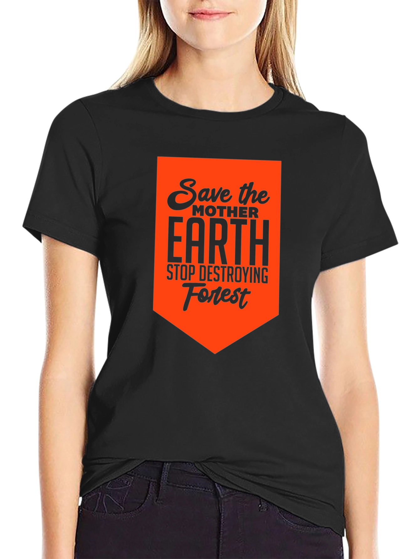 Save the Earth T-Shirt - Black Environmental Tee