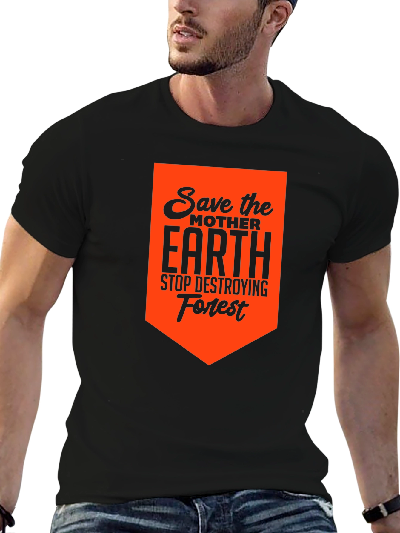 Save the Earth T-Shirt - Black Environmental Tee