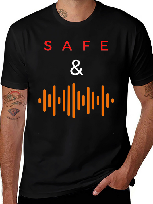 Safe & Sound Wave Graphic Tee - Stylish Comfort