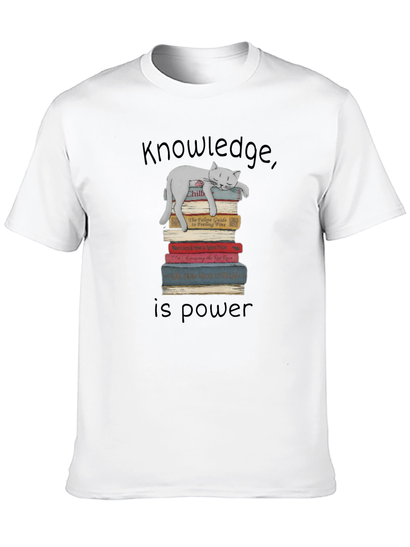 Knowledge is Power Cat T-Shirt