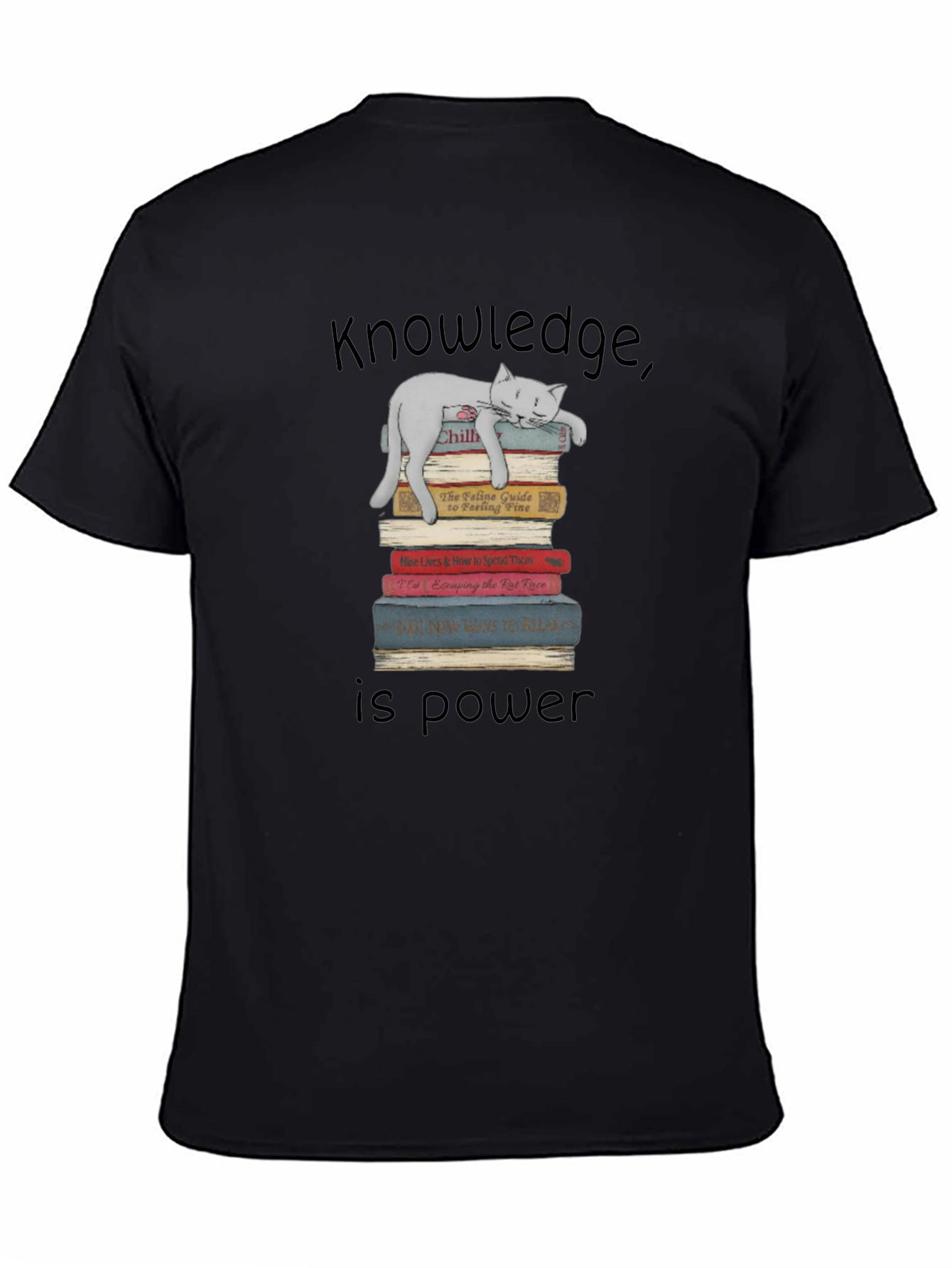 Knowledge is Power Cat T-Shirt